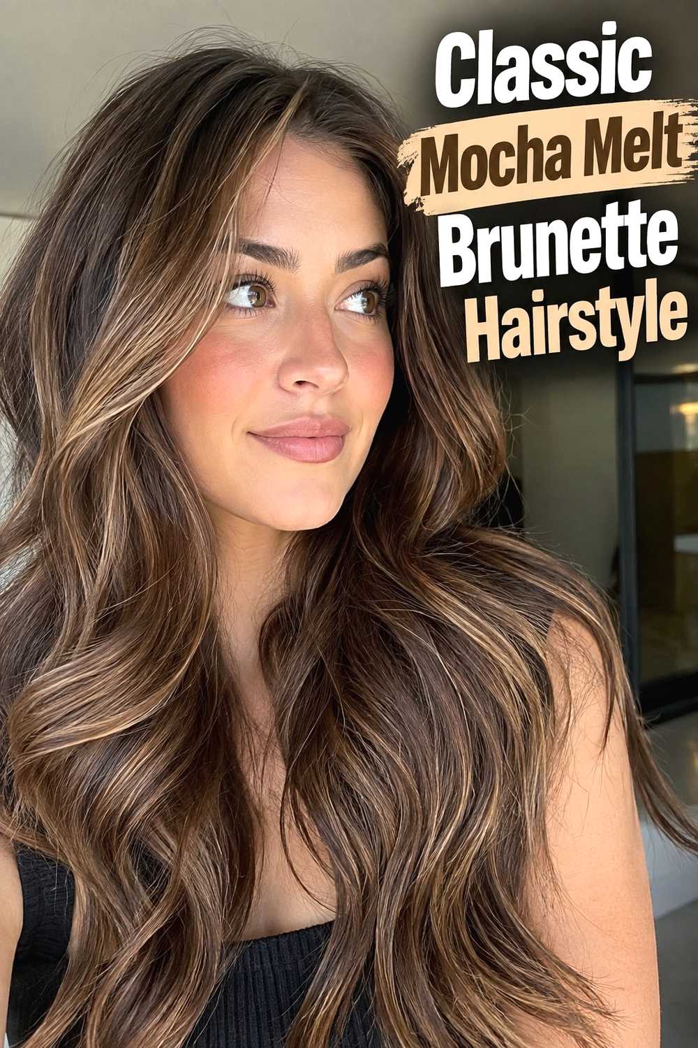 1. Classic Mocha Melt Brunette Hairstyle