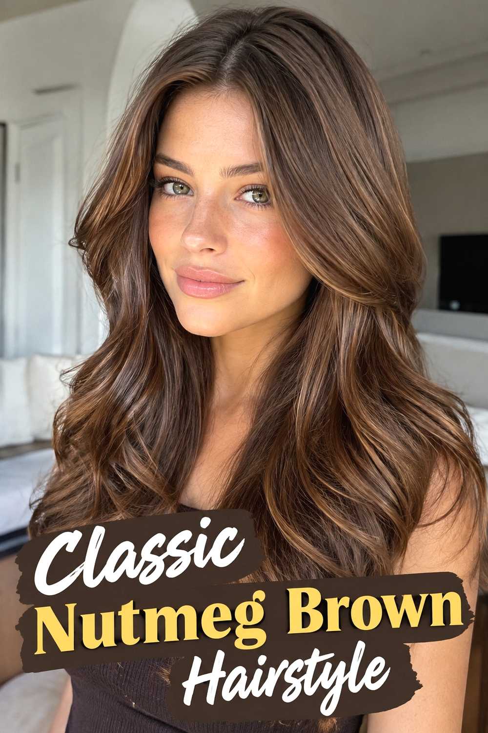 1. Classic Nutmeg Brown Hairstyle