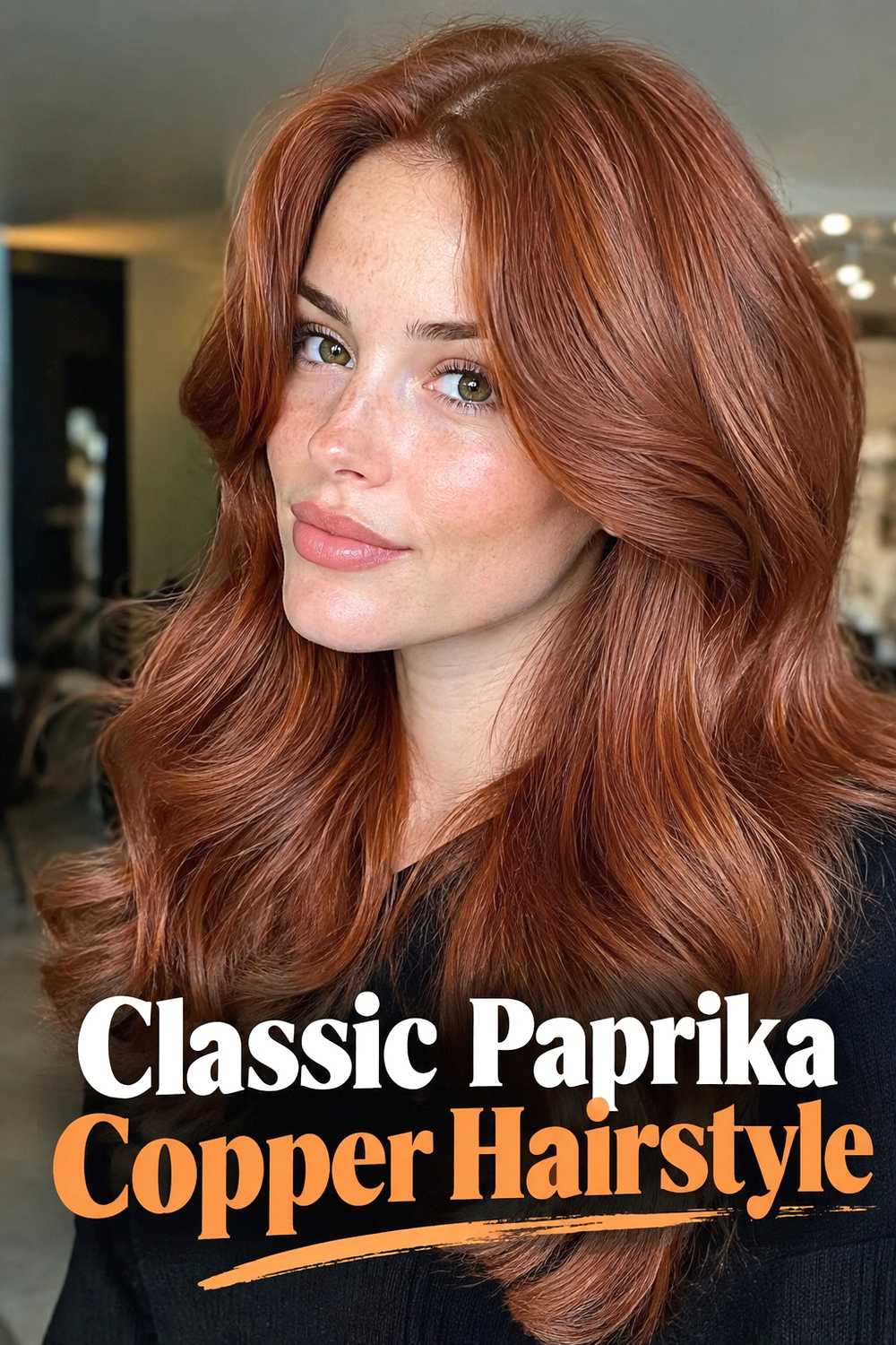 1. Classic Paprika Copper Hairstyle