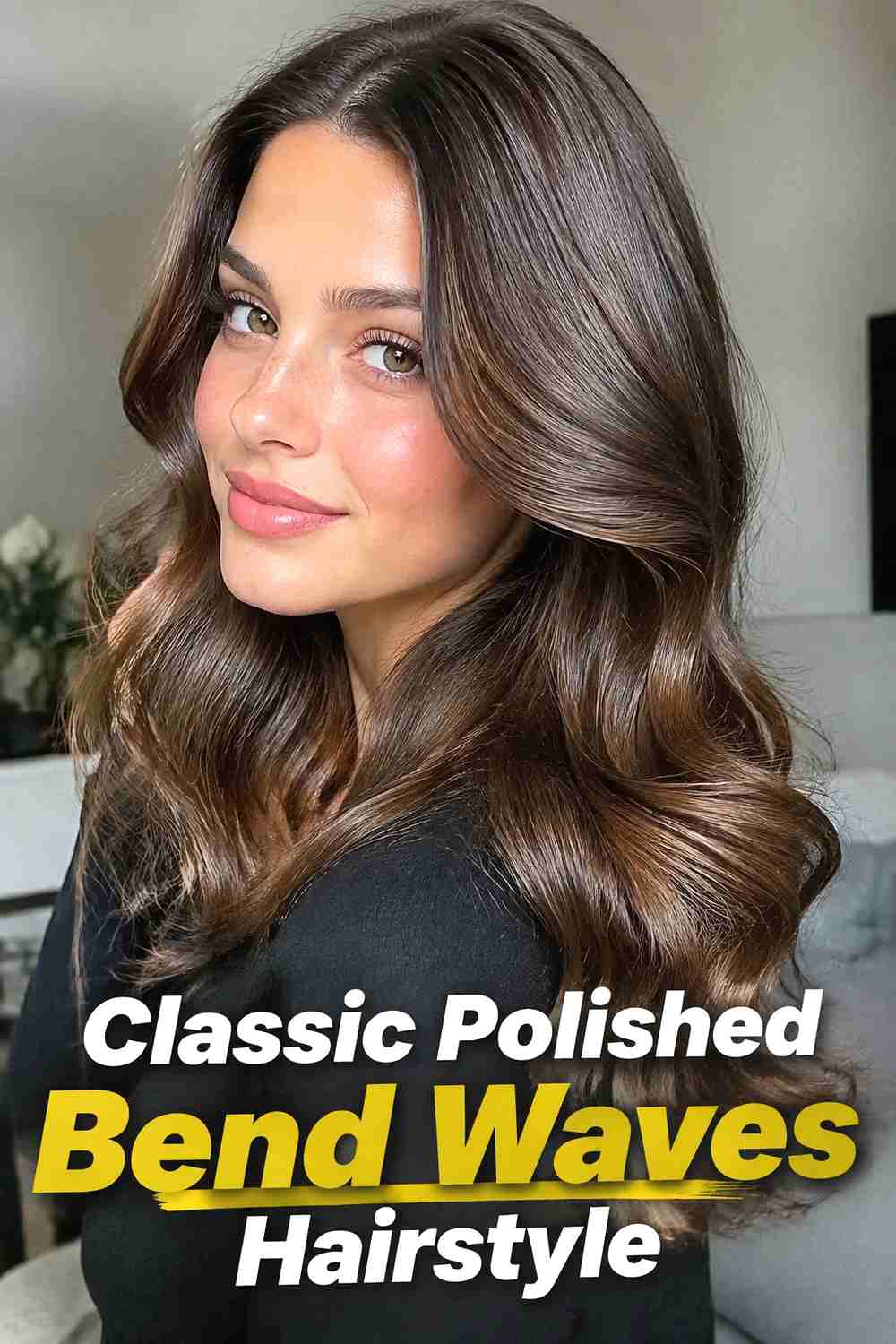 1. Classic Polished Bend Waves Hairstyle