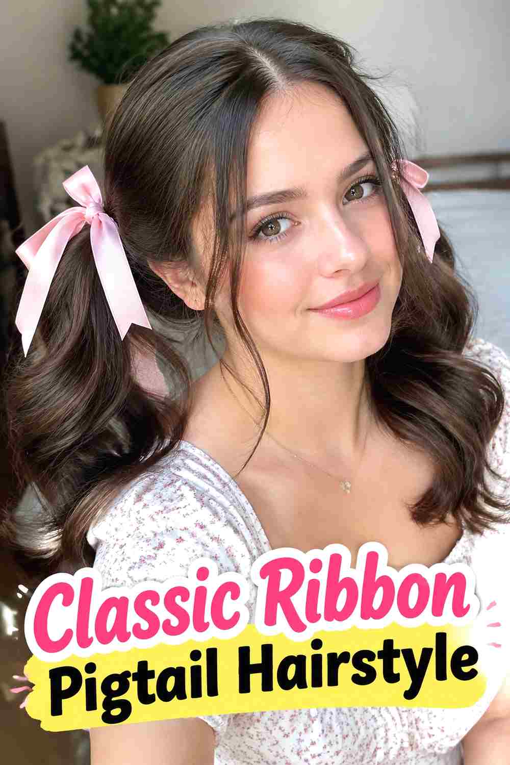 1. Classic Ribbon Pigtail Hairstyle