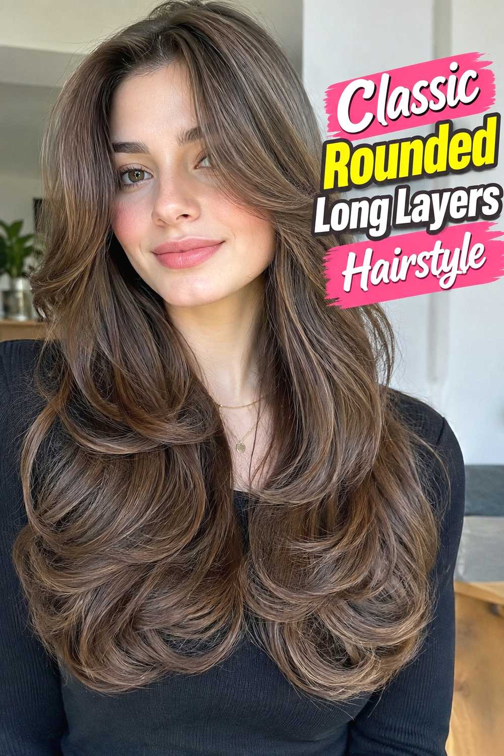 1. Classic Rounded Long Layers Hairstyle