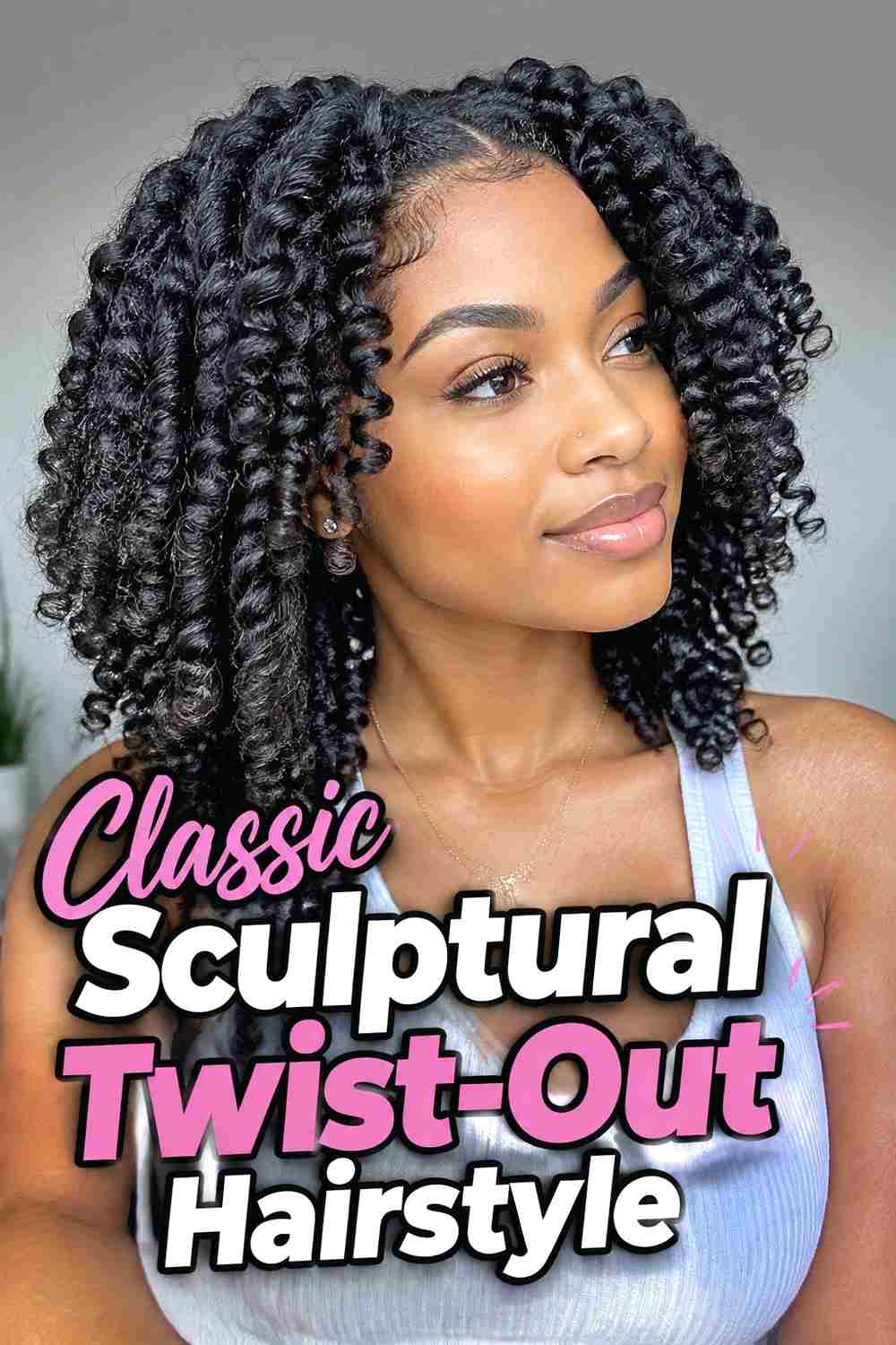1. Classic Sculptural Twist Out Hairstyle