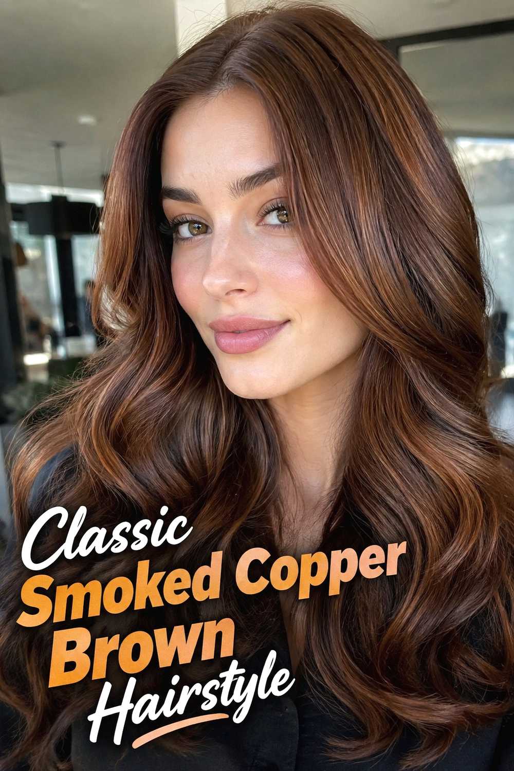 1. Classic Smoked Copper Brown Hairstyle