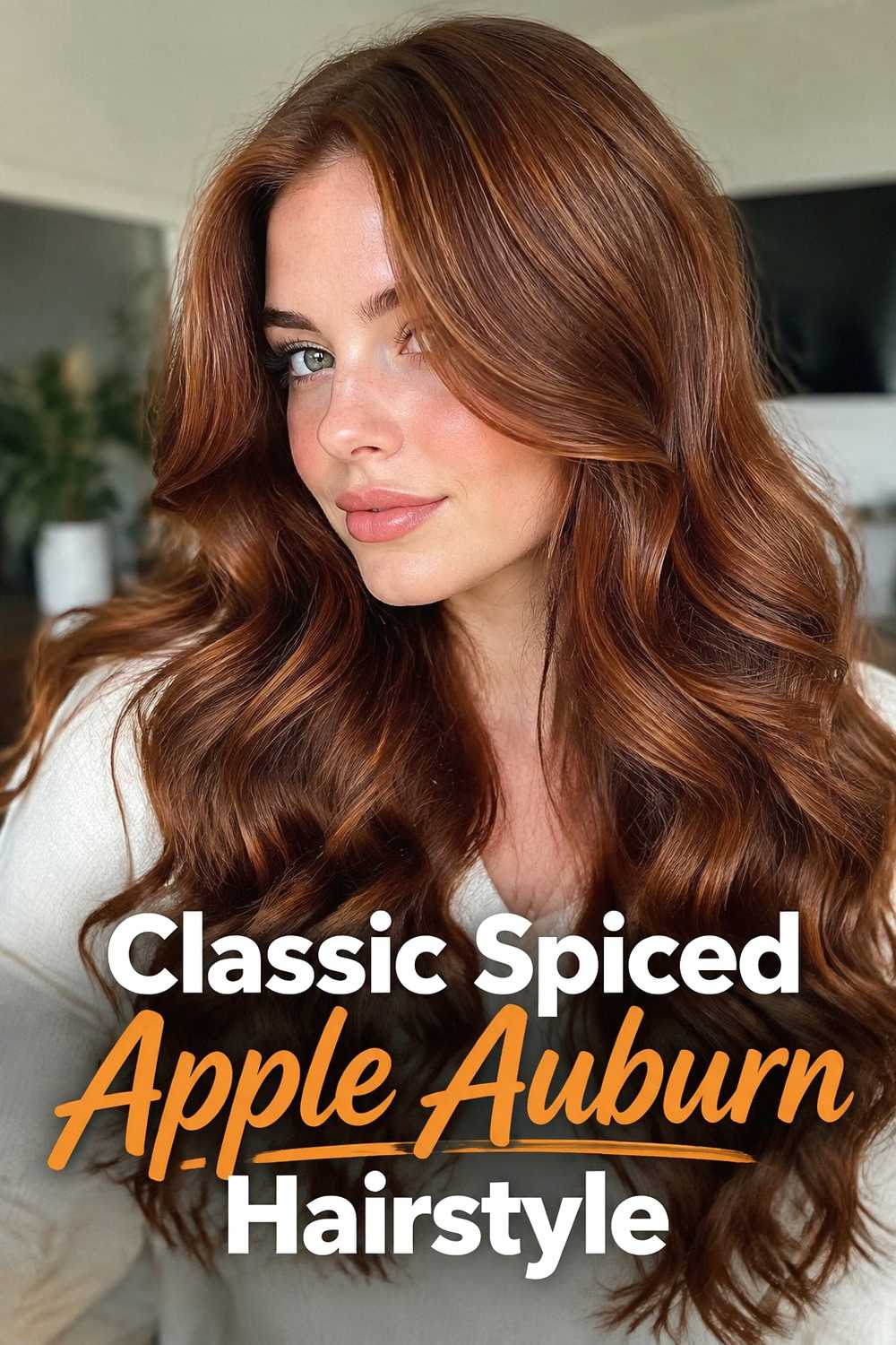 1. Classic Spiced Apple Auburn Hairstyle