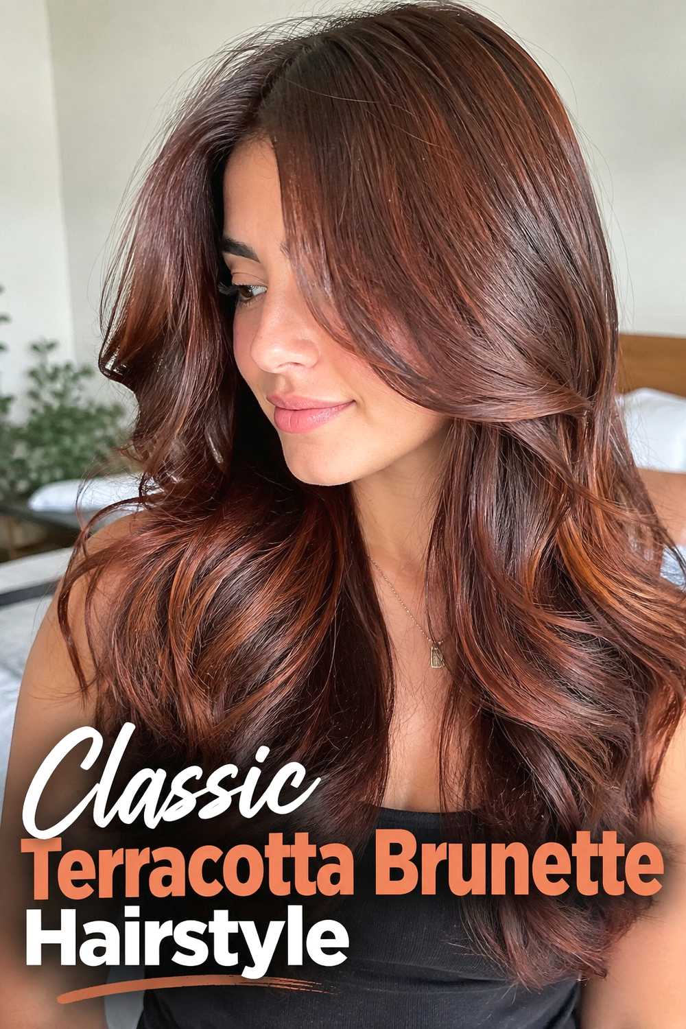 1. Classic Terracotta Brunette Hairstyle