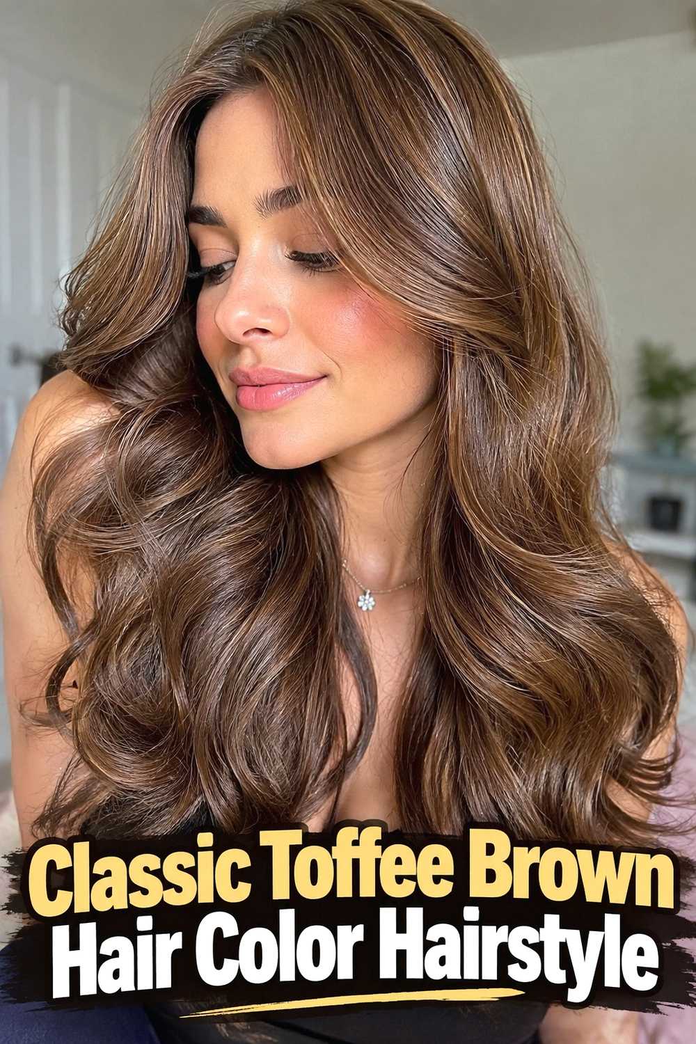 1. Classic Toffee Brown Hair Color Hairstyle