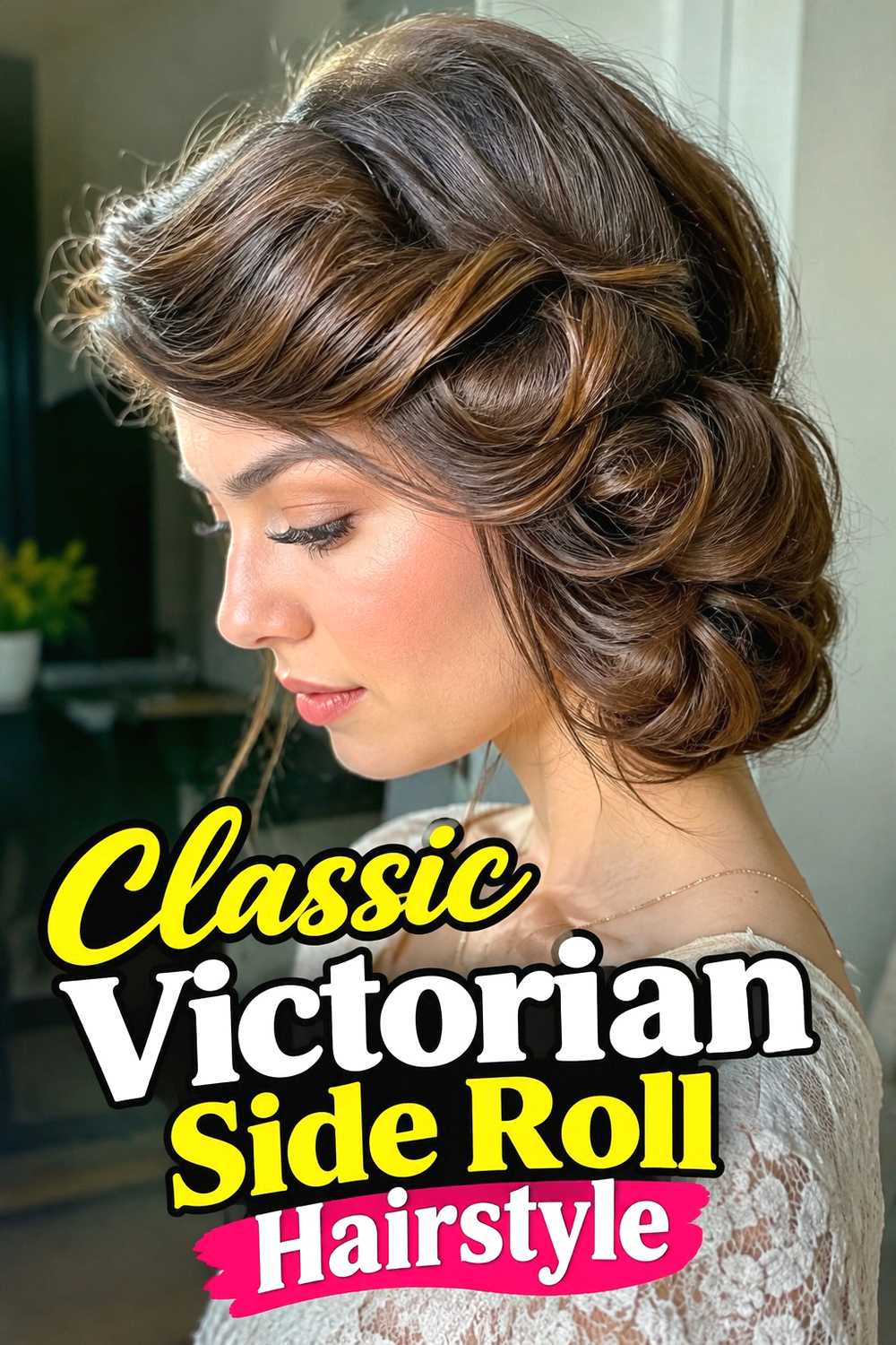 1. Classic Victorian Side Roll Hairstyle
