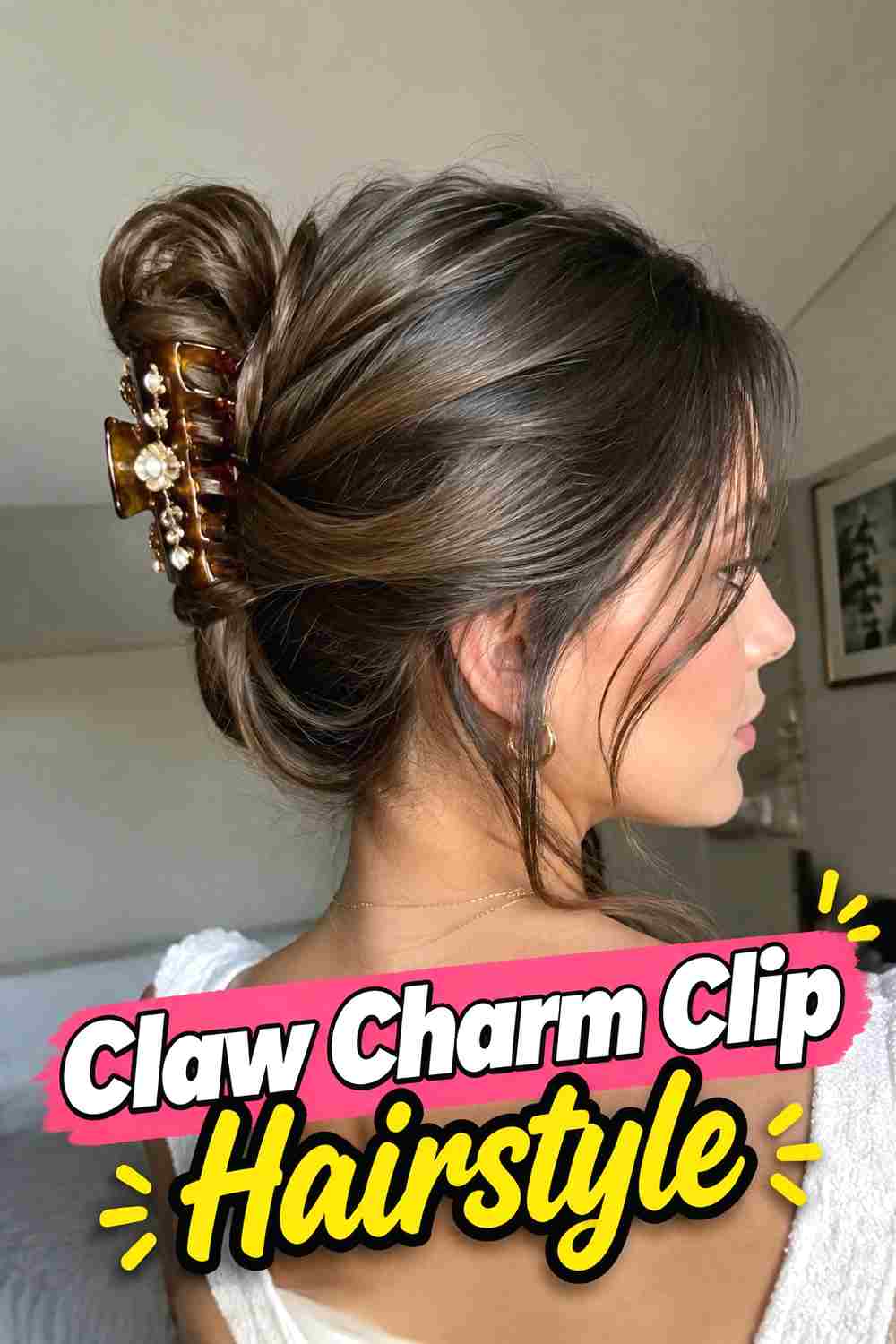 11. Claw Charm Clip Hairstyle