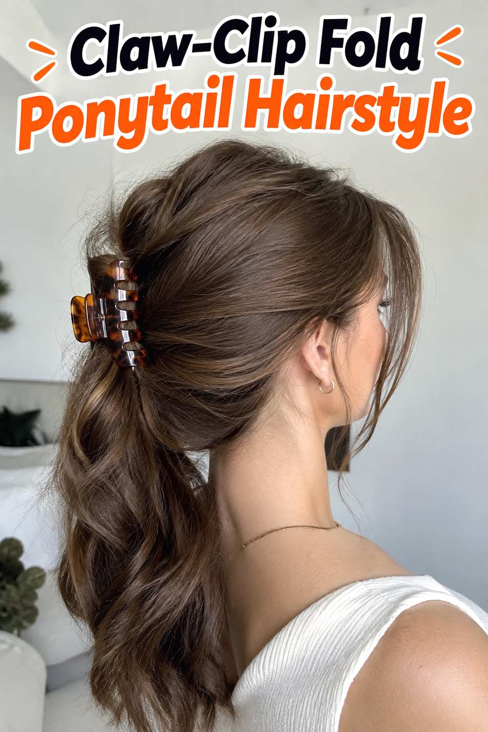 Claw-Clip Fold Ponytail Hairstyle