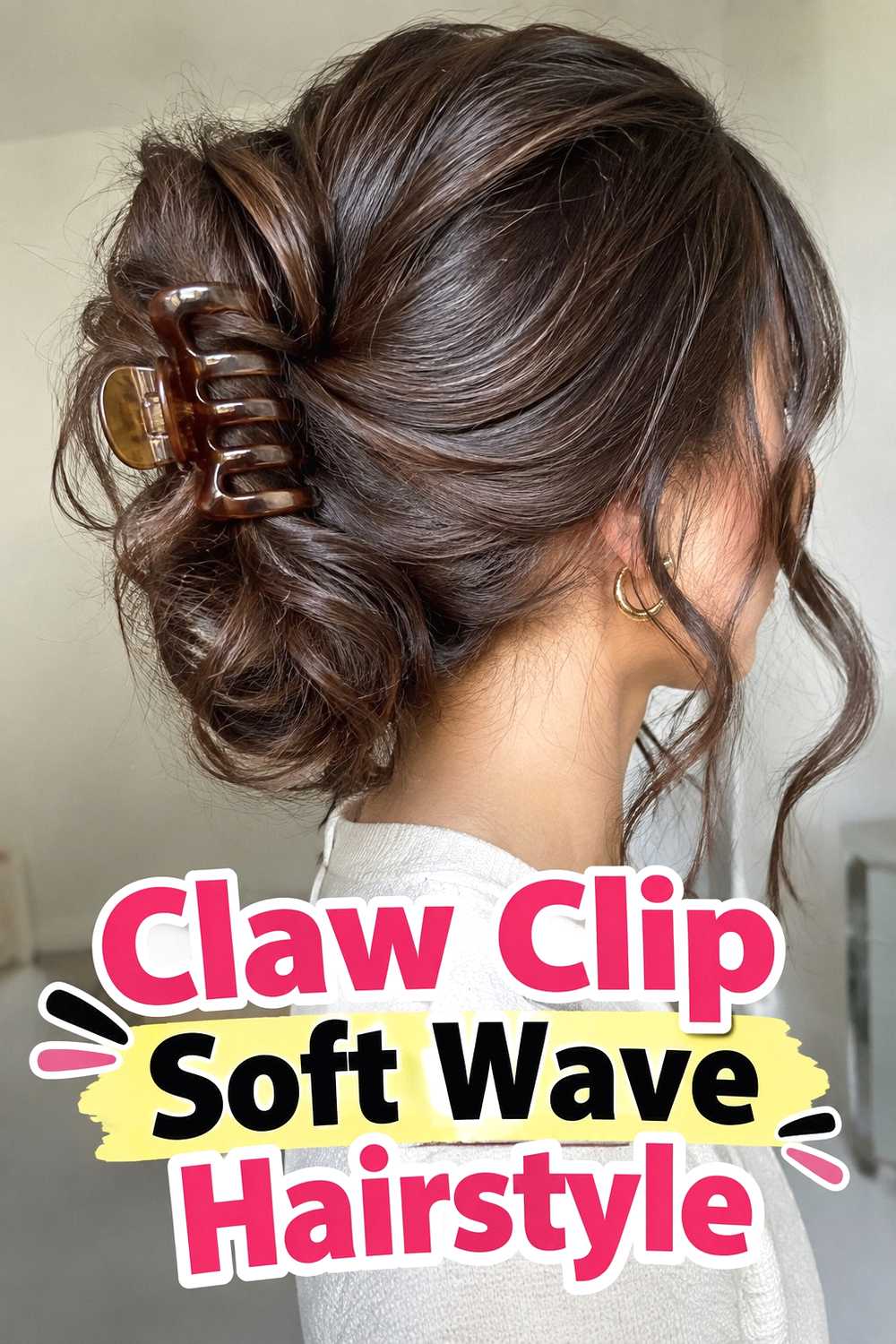 6. Claw Clip Soft Wave Hairstyle
