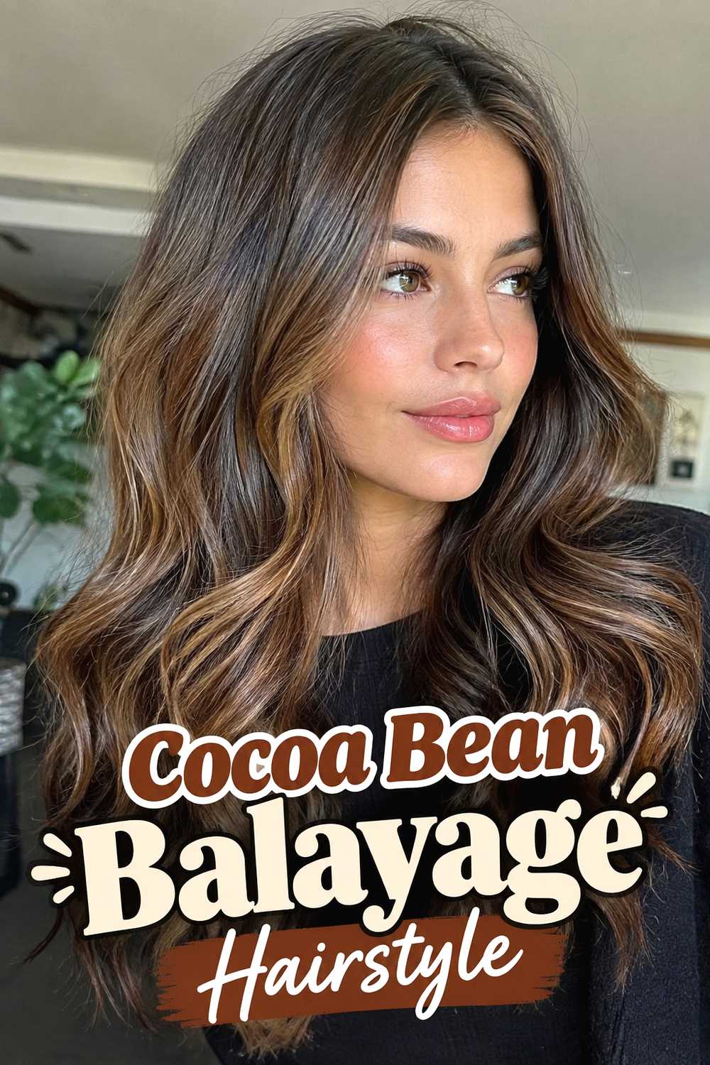 5. Cocoa Bean Balayage Hairstyle