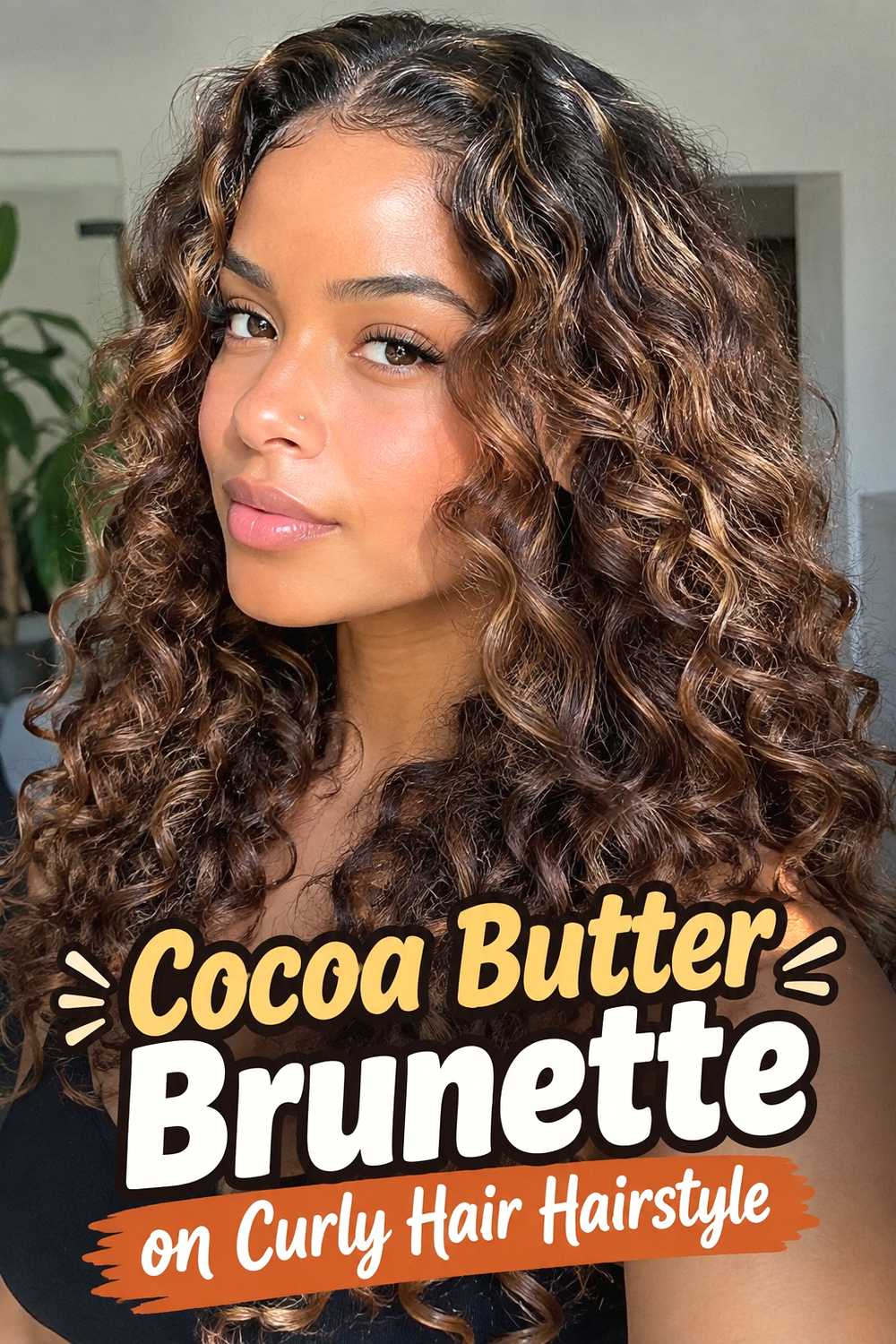13. Cocoa Butter Brunette On Curly Hair Hairstyle