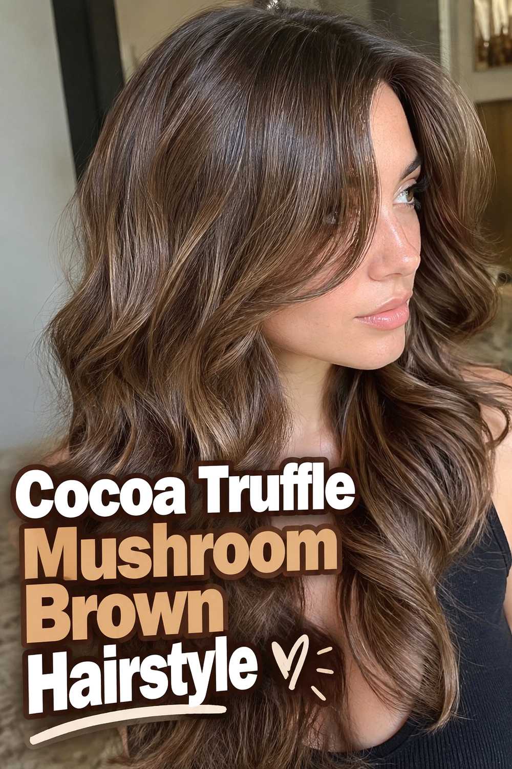 9. Cocoa Truffle Mushroom Brown Hairstyle
