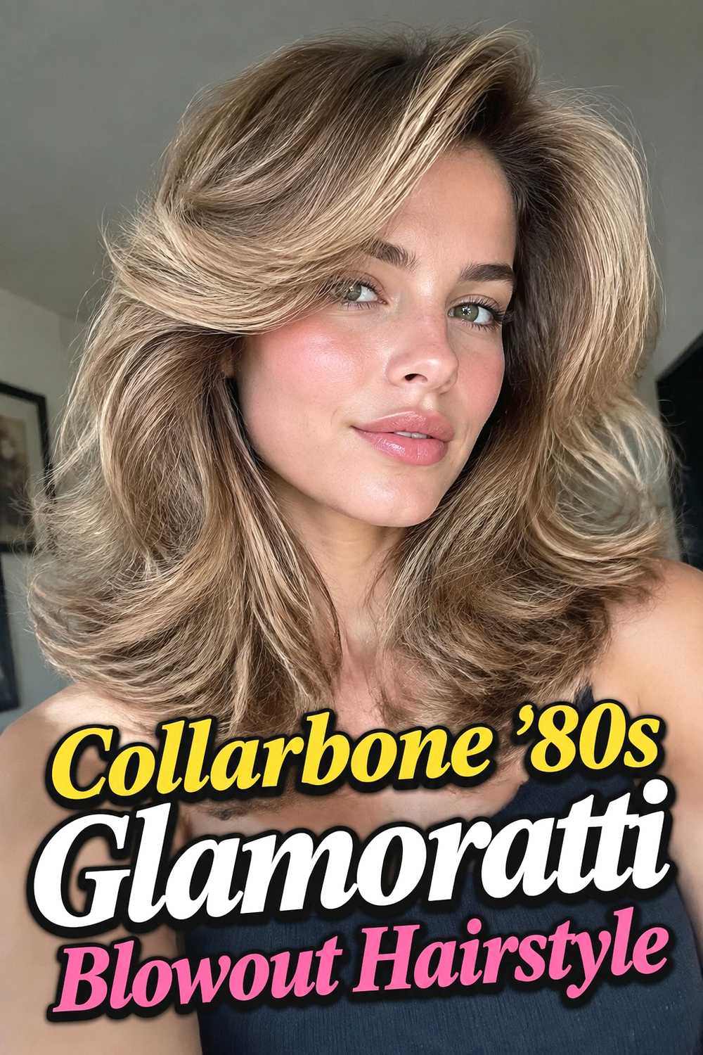 9. Collarbone 80s Glamoratti Blowout Hairstyle