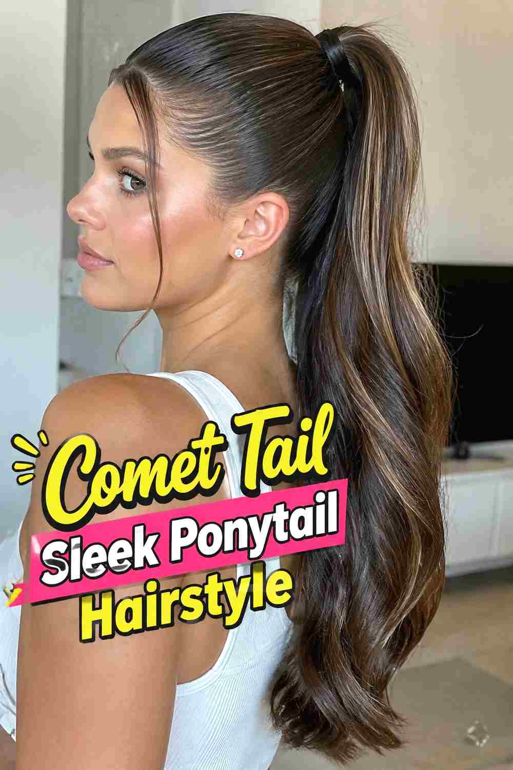 10. Comet Tail Sleek Ponytail Hairstyle