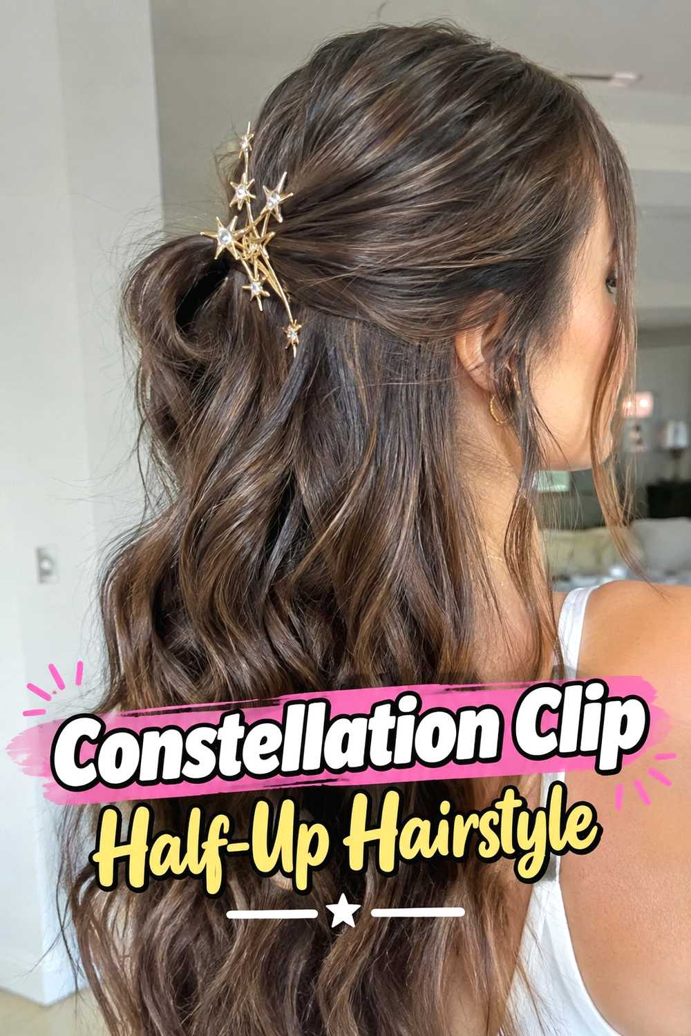 5. Constellation Clip Half Up Hairstyle