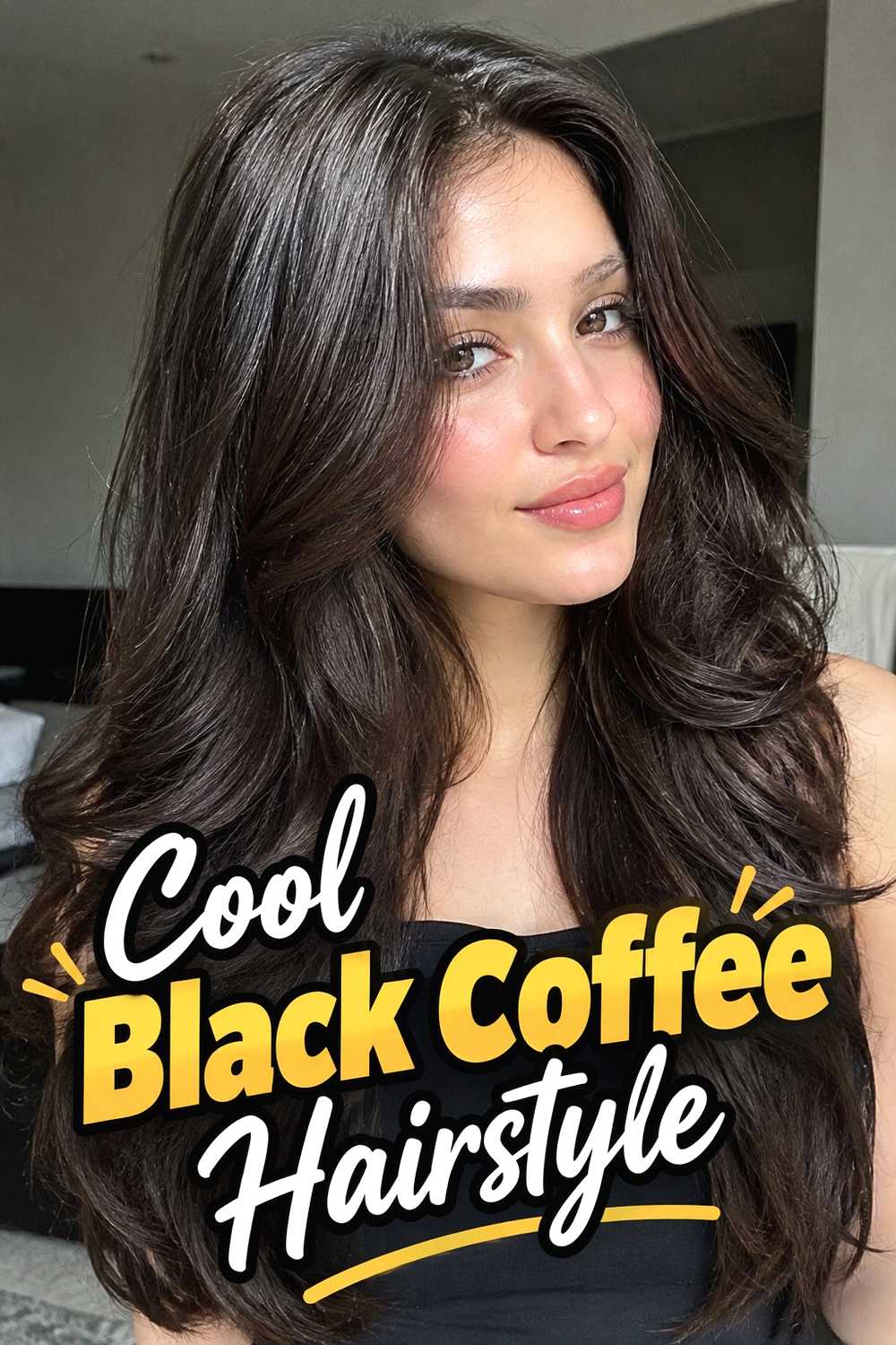 8. Cool Black Coffee Hairstyle