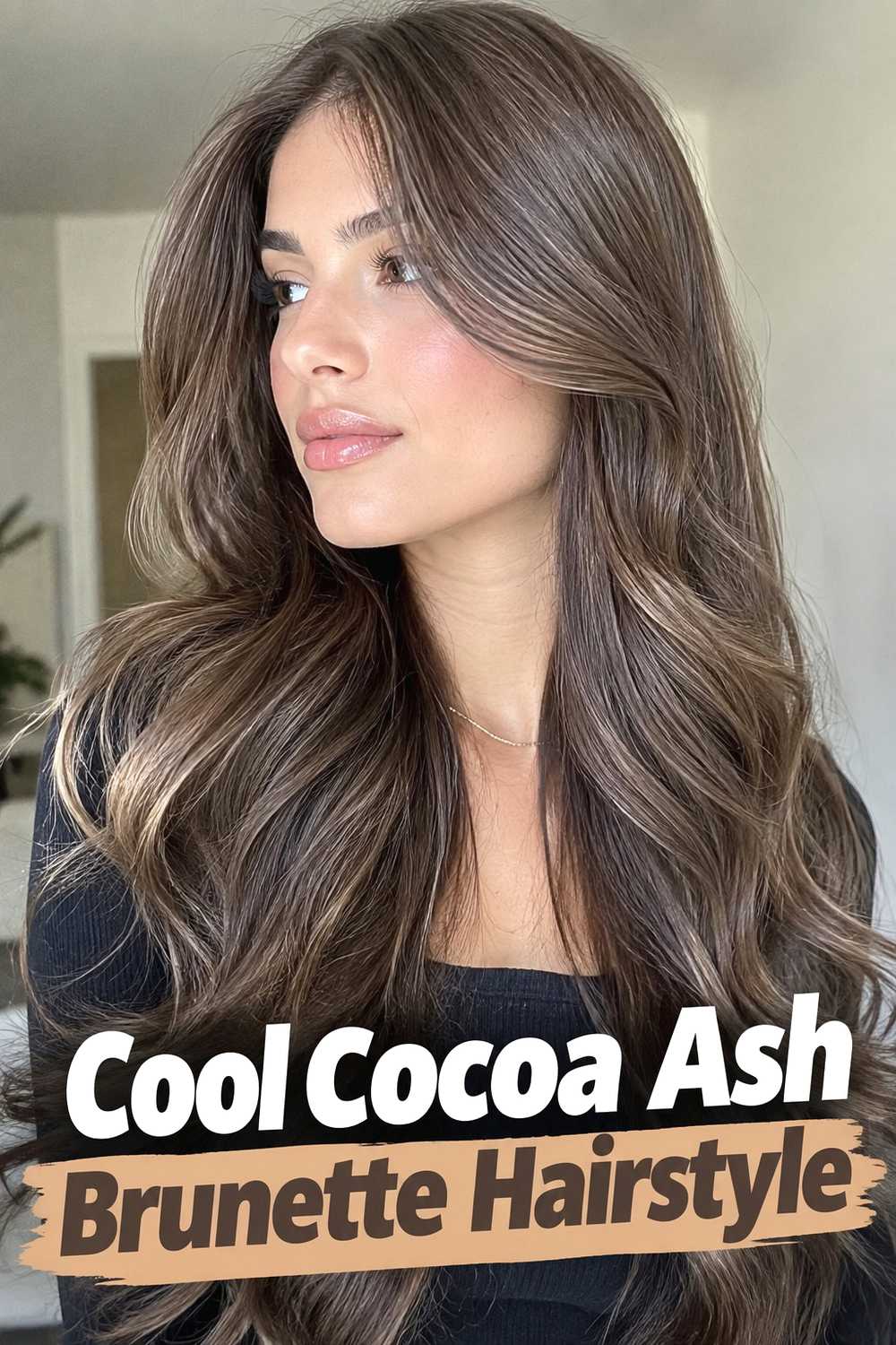 4. Cool Cocoa Ash Brunette Hairstyle
