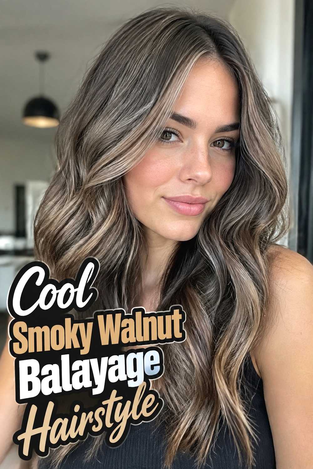 2. Cool Smoky Walnut Balayage Hairstyle