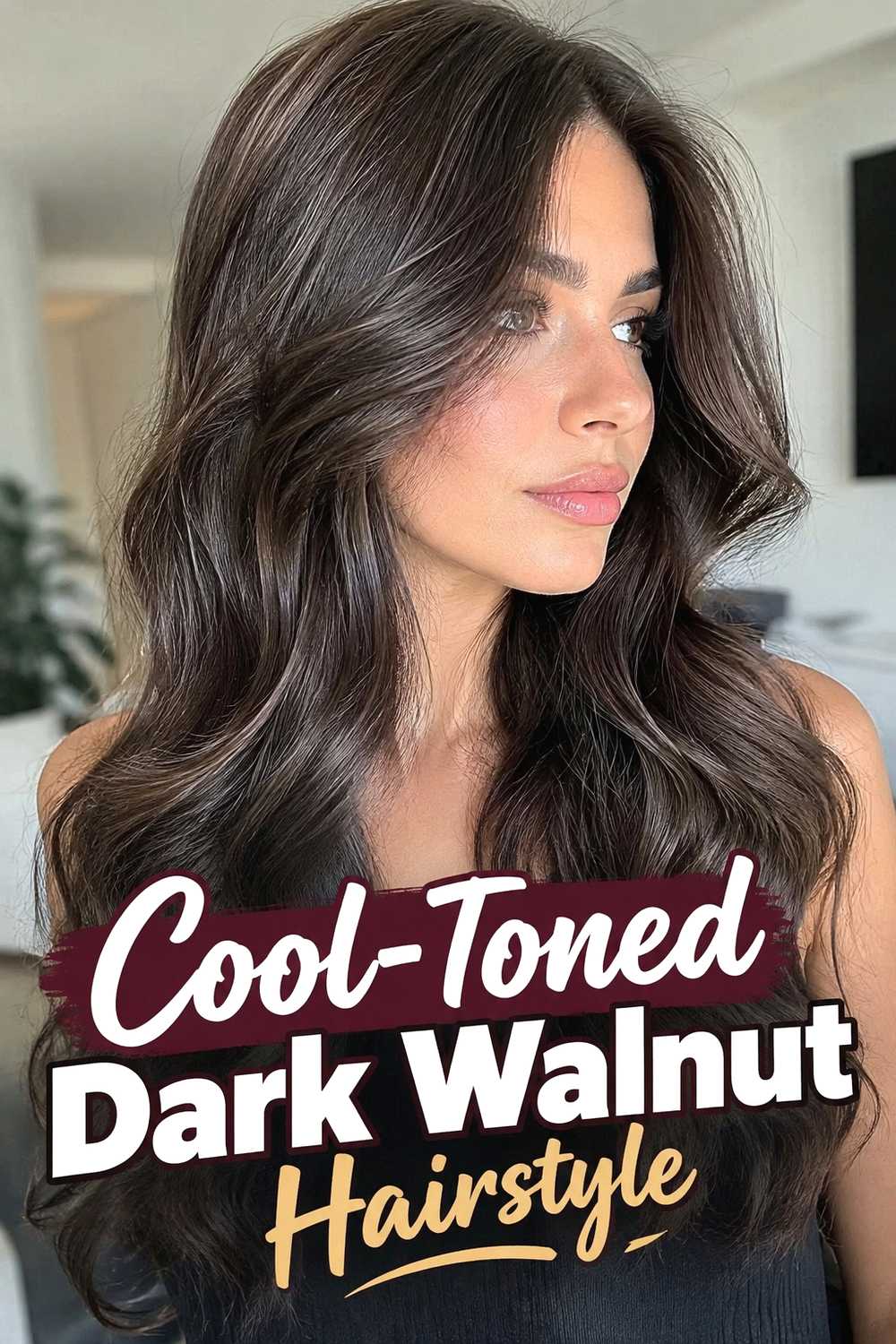 4. Cool Toned Dark Walnut Hairstyle