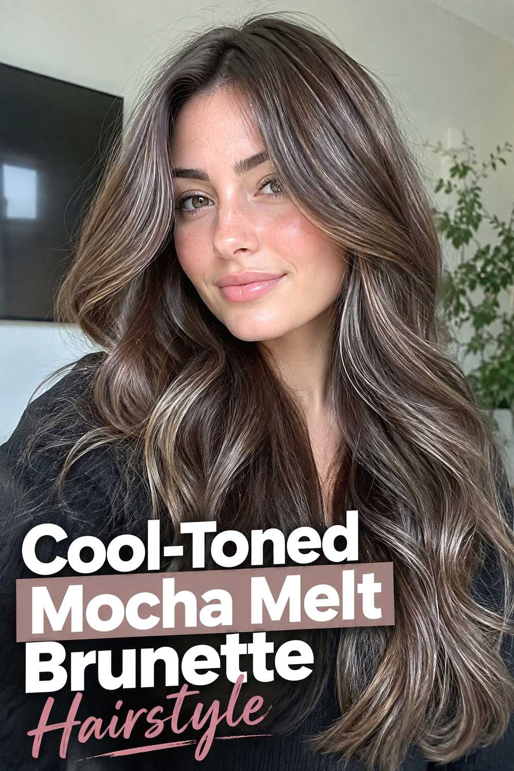 5. Cool Toned Mocha Melt Brunette Hairstyle