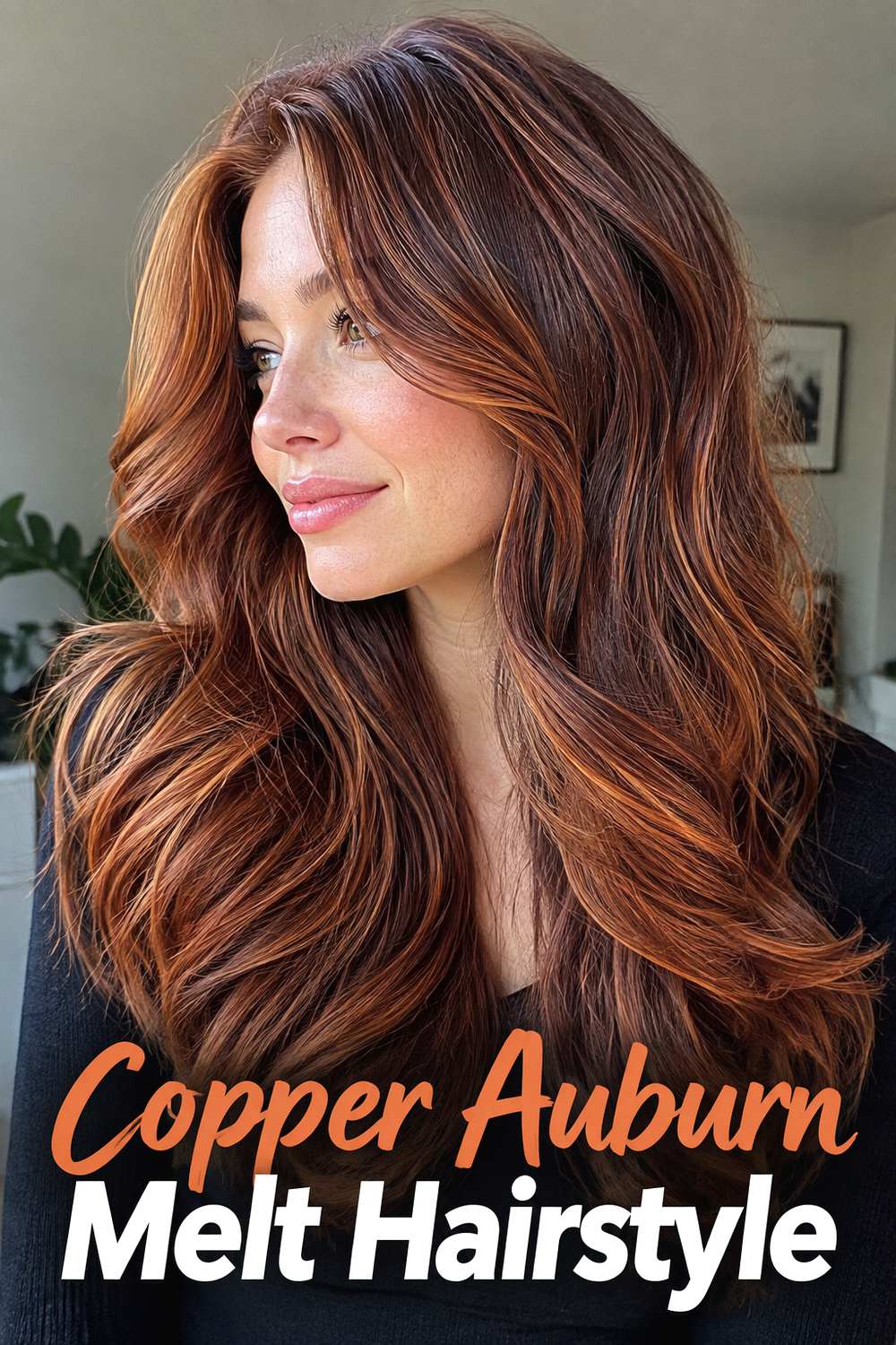 Copper Auburn Melt Hairstyle