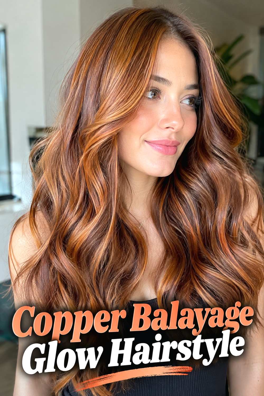 6. Copper Balayage Glow Hairstyle