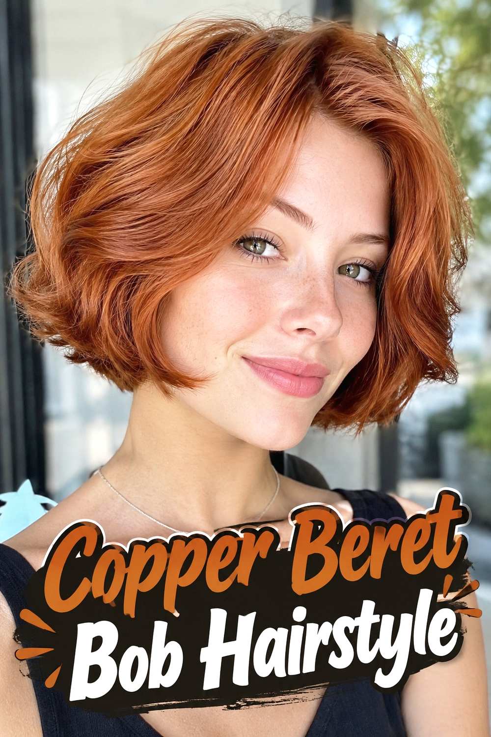 8. Copper Beret Bob Hairstyle