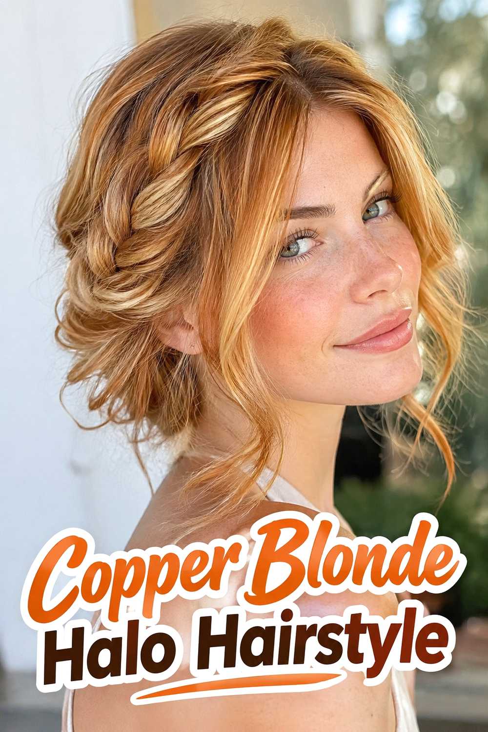 14. Copper Blonde Halo Hairstyle