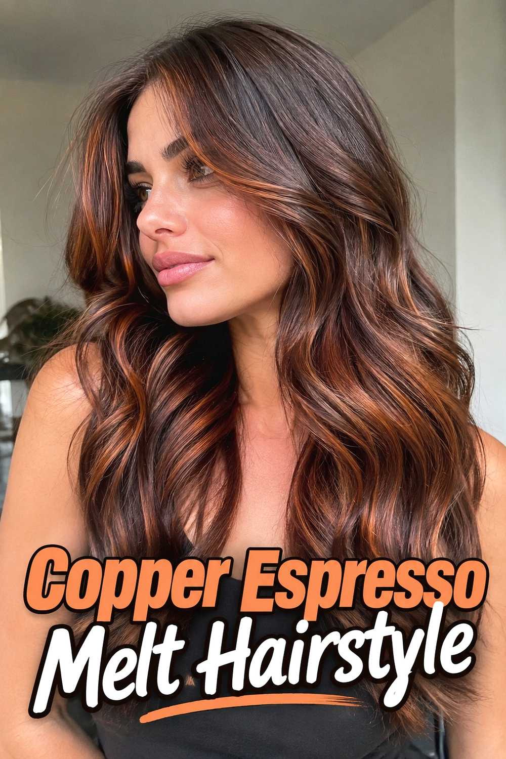10. Copper Espresso Melt Hairstyle