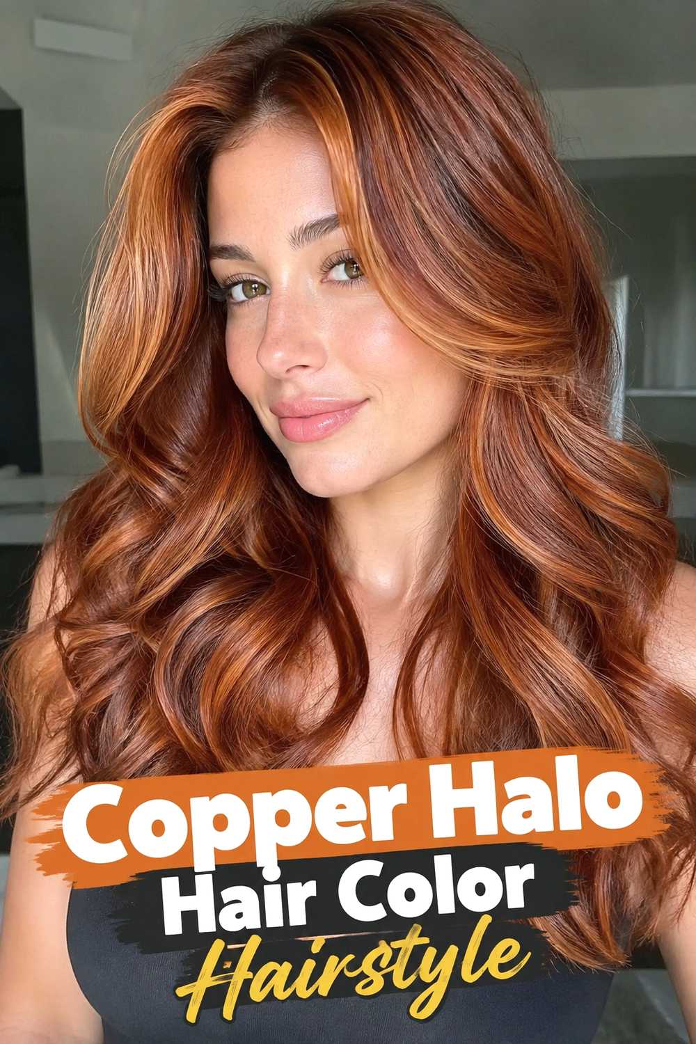 1. Copper Halo Hair Color Hairstyle