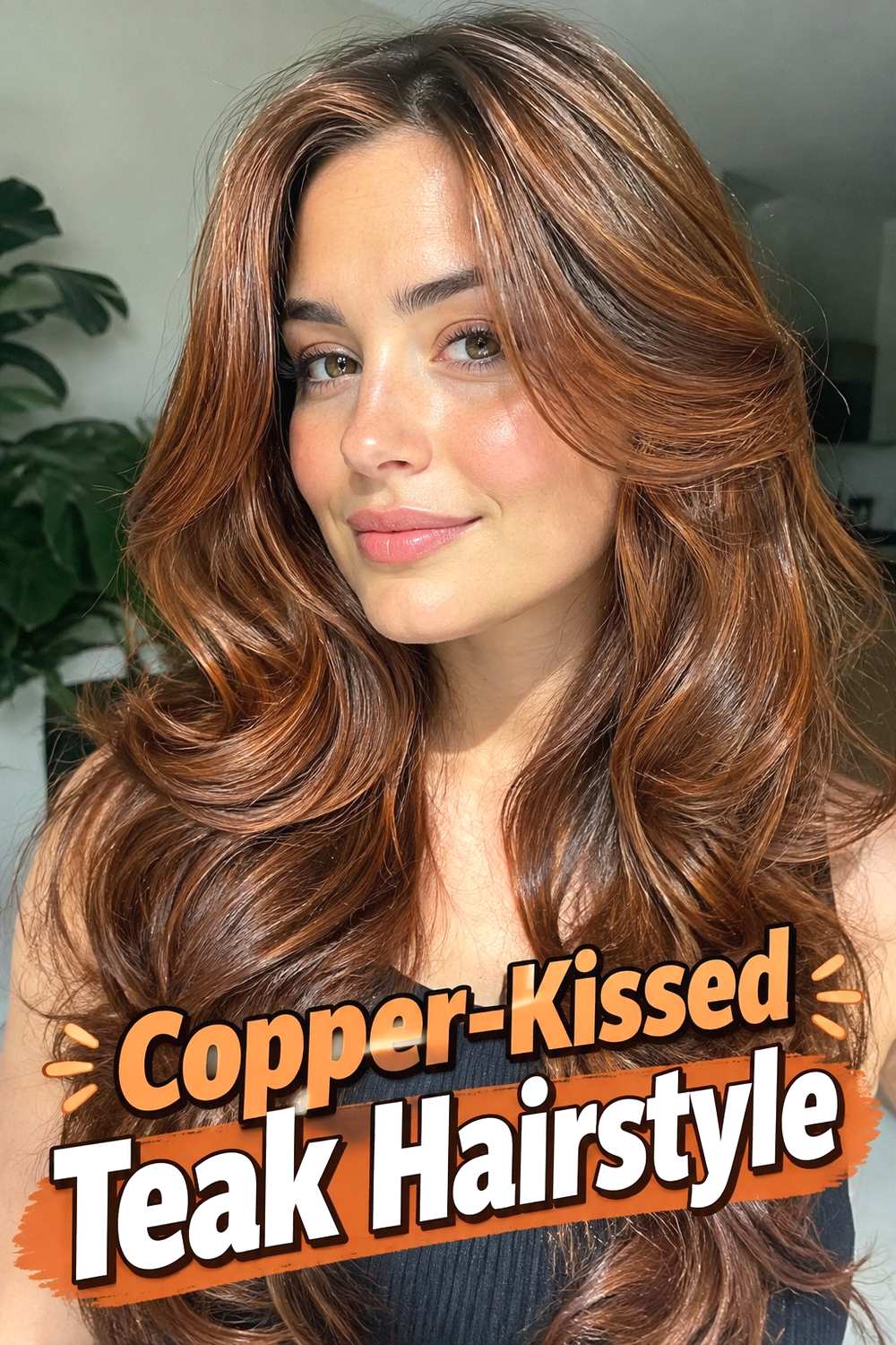 4. Copper Kissed Teak Hairstyle
