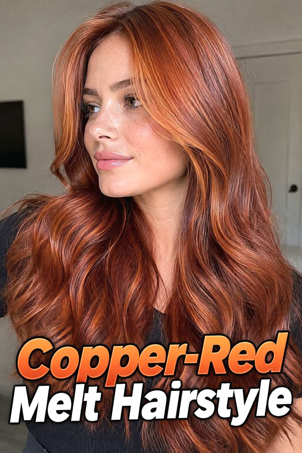 Copper-Red Melt Hairstyle