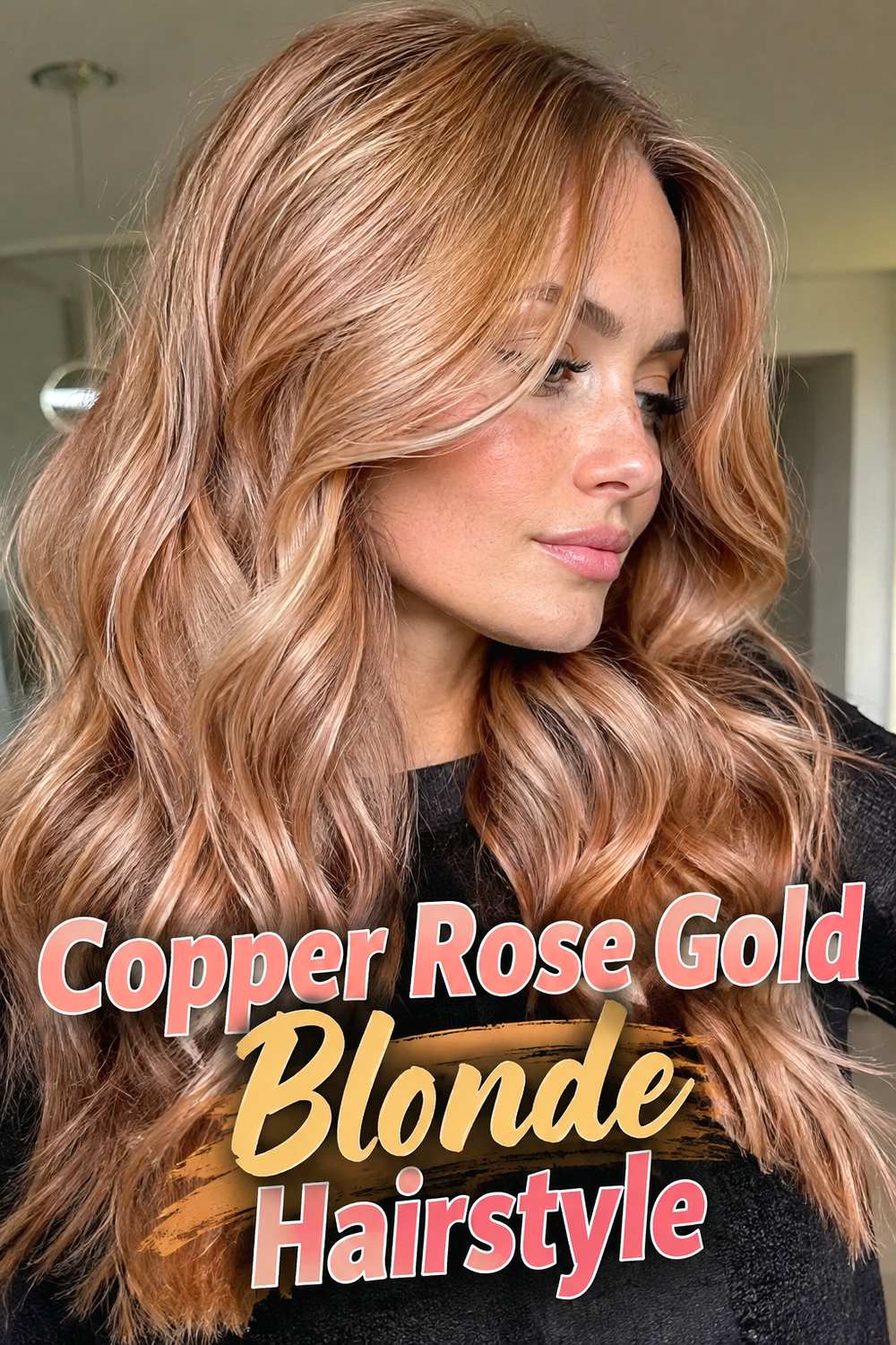 10. Copper Rose Gold Blonde Hairstyle