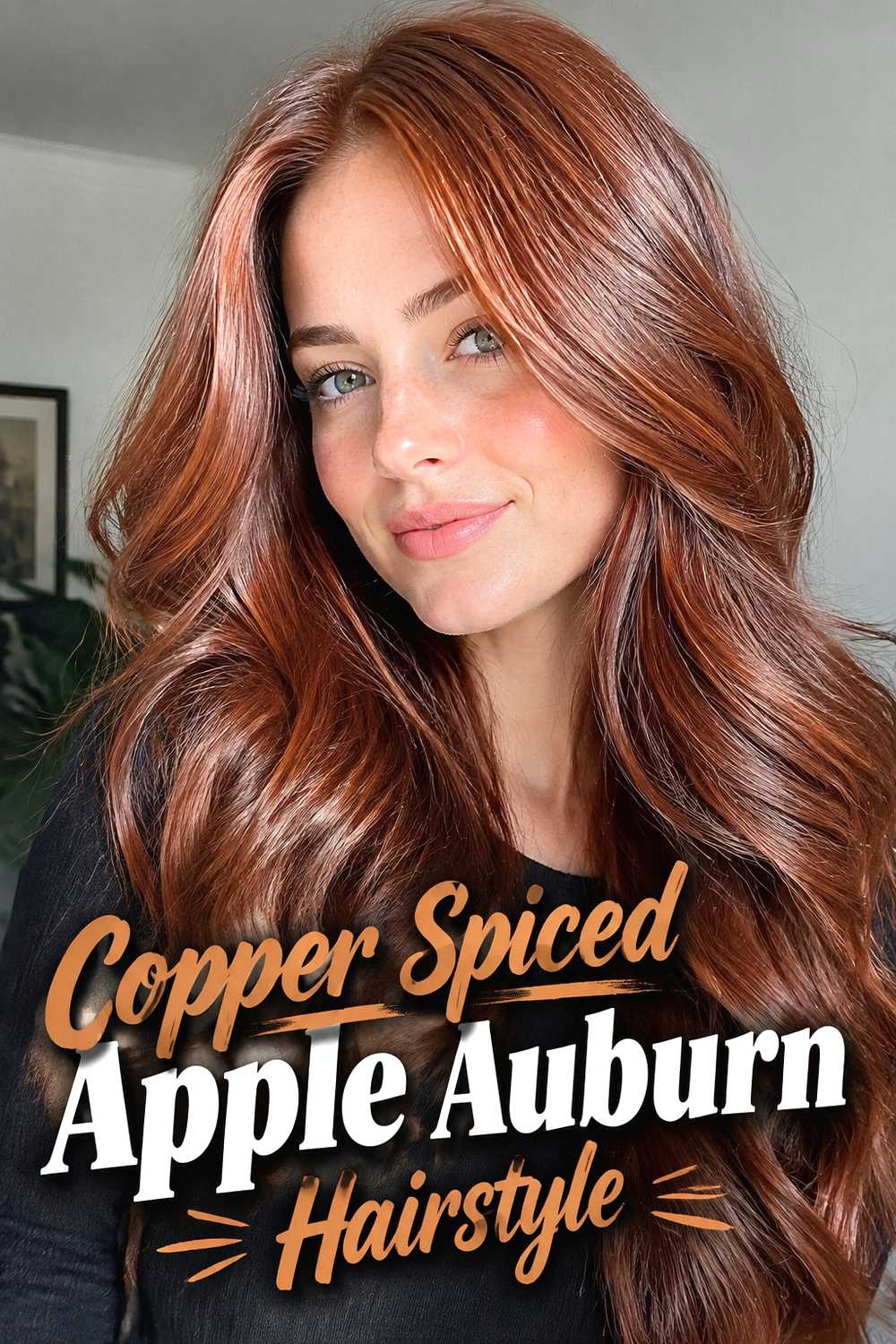 8. Copper Spiced Apple Auburn Hairstyle