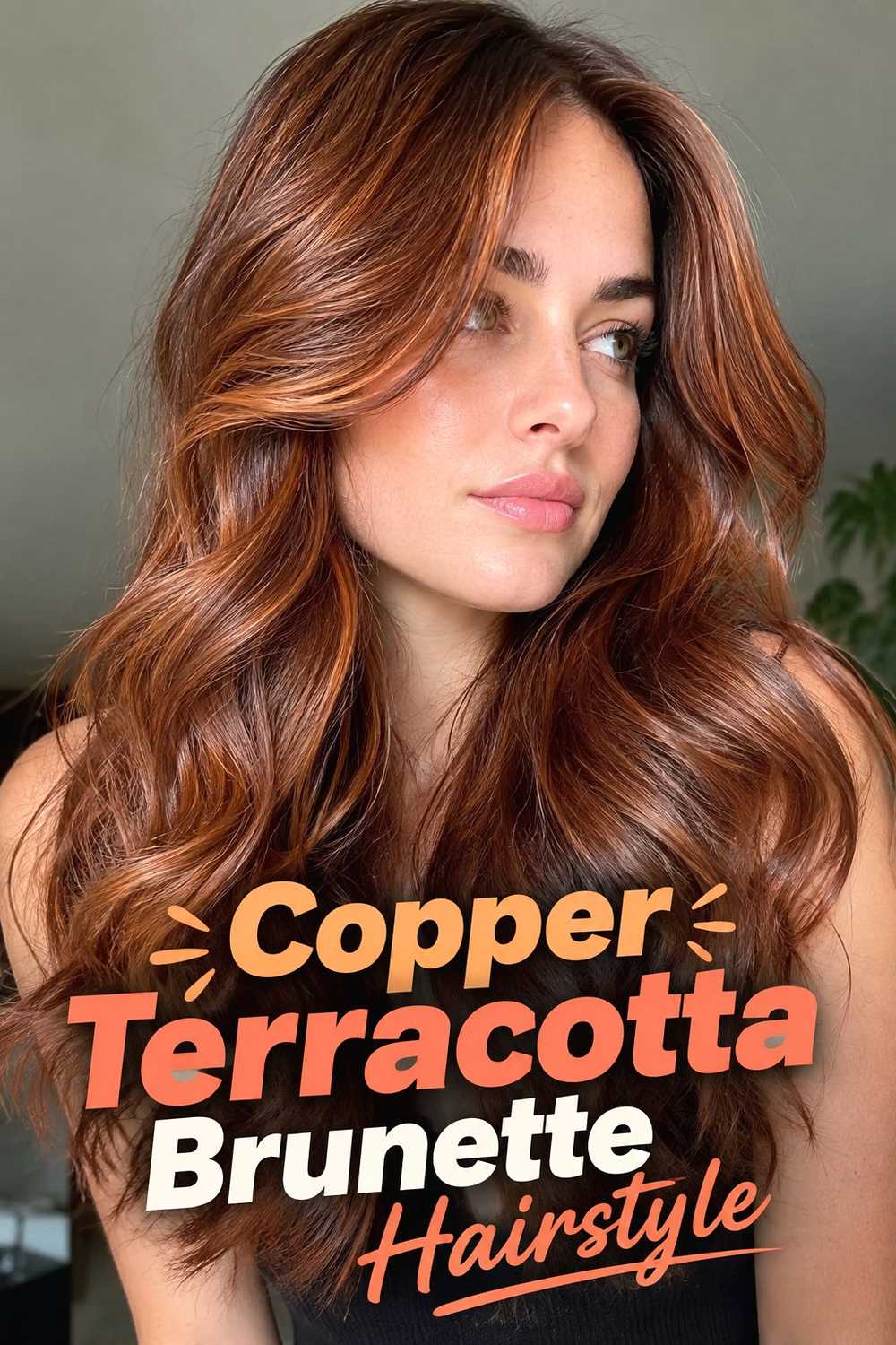 4. Copper Terracotta Brunette Hairstyle