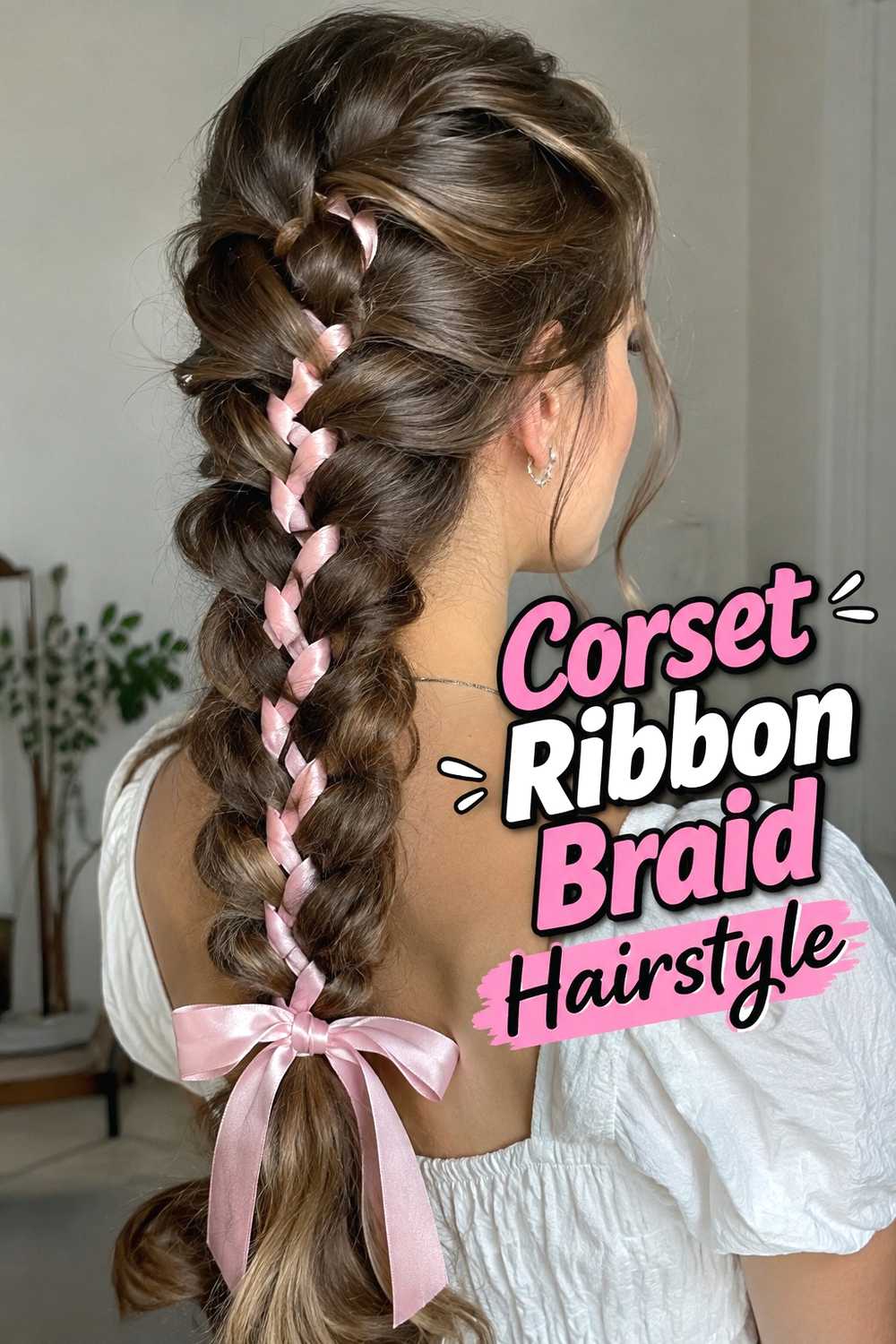 9. Corset Ribbon Braid Hairstyle