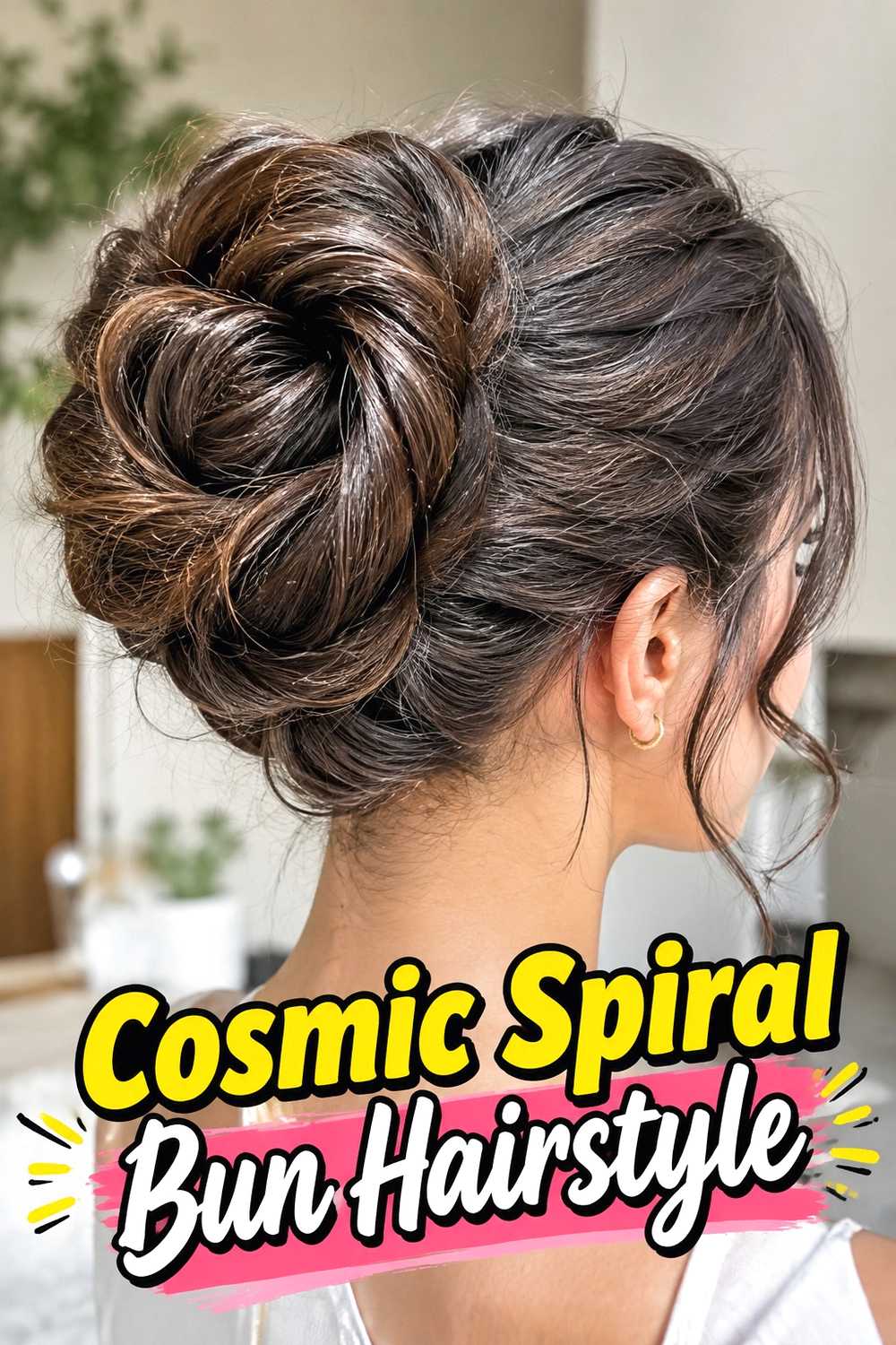 11. Cosmic Spiral Bun Hairstyle