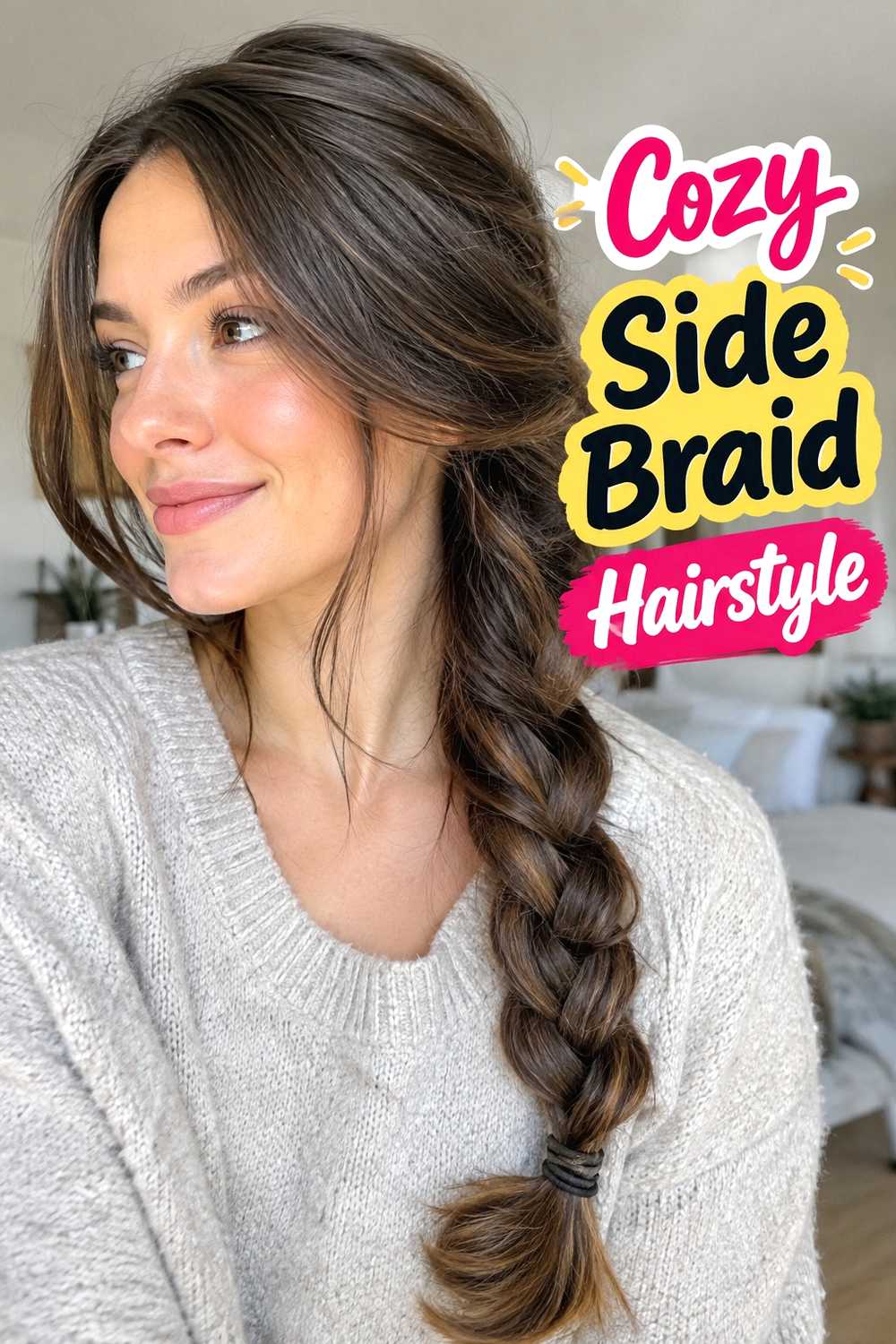 3. Cozy Side Braid Hairstyle