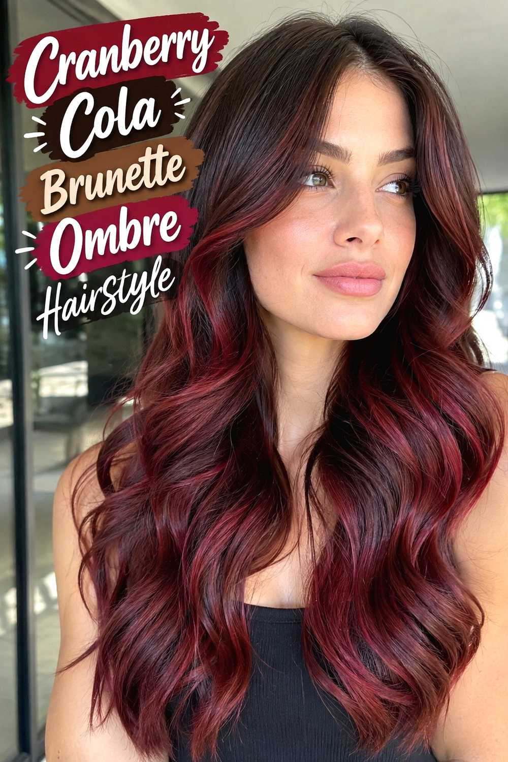 8. Cranberry Cola Brunette Ombre Hairstyle