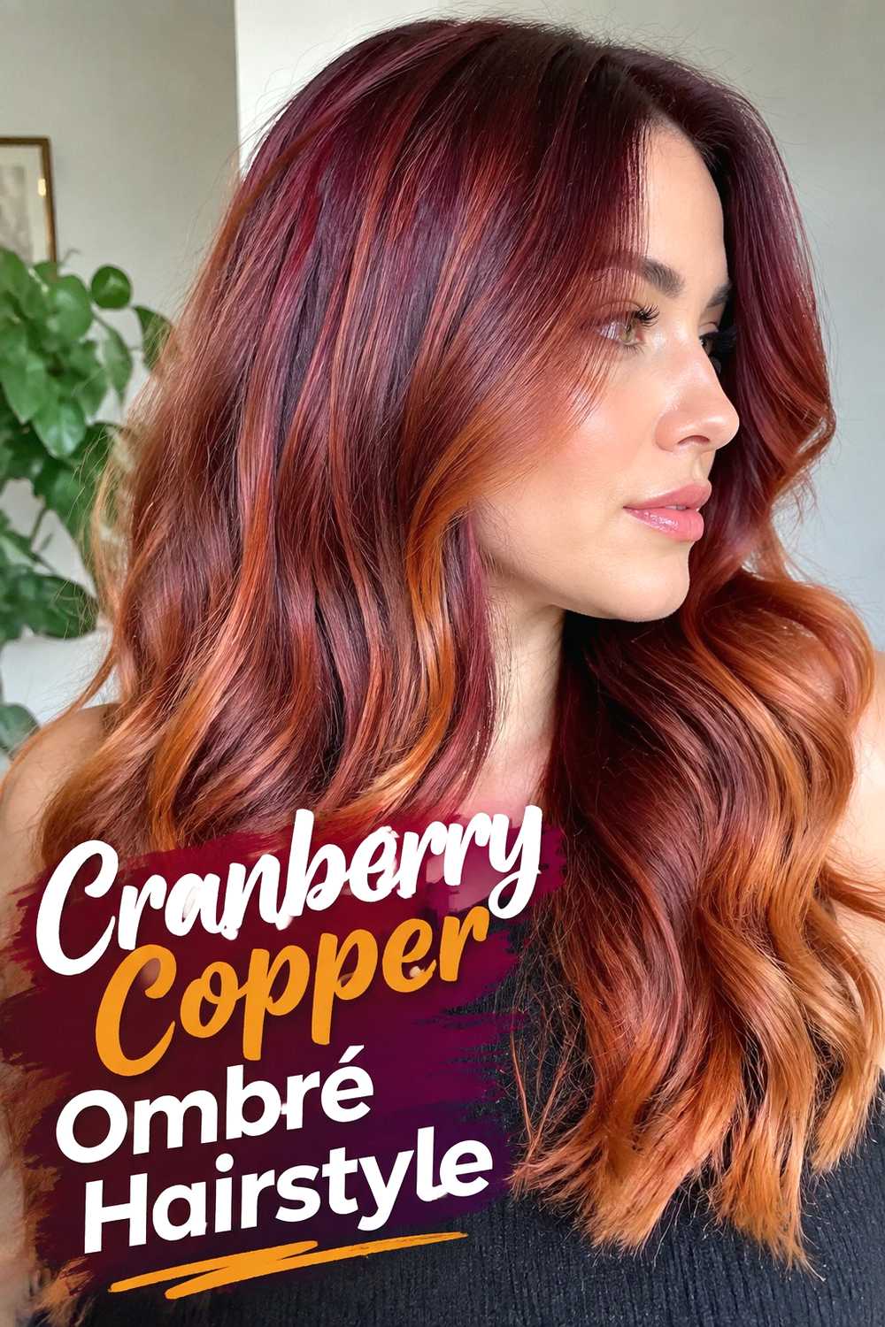 8. Cranberry Copper Ombre Hairstyle