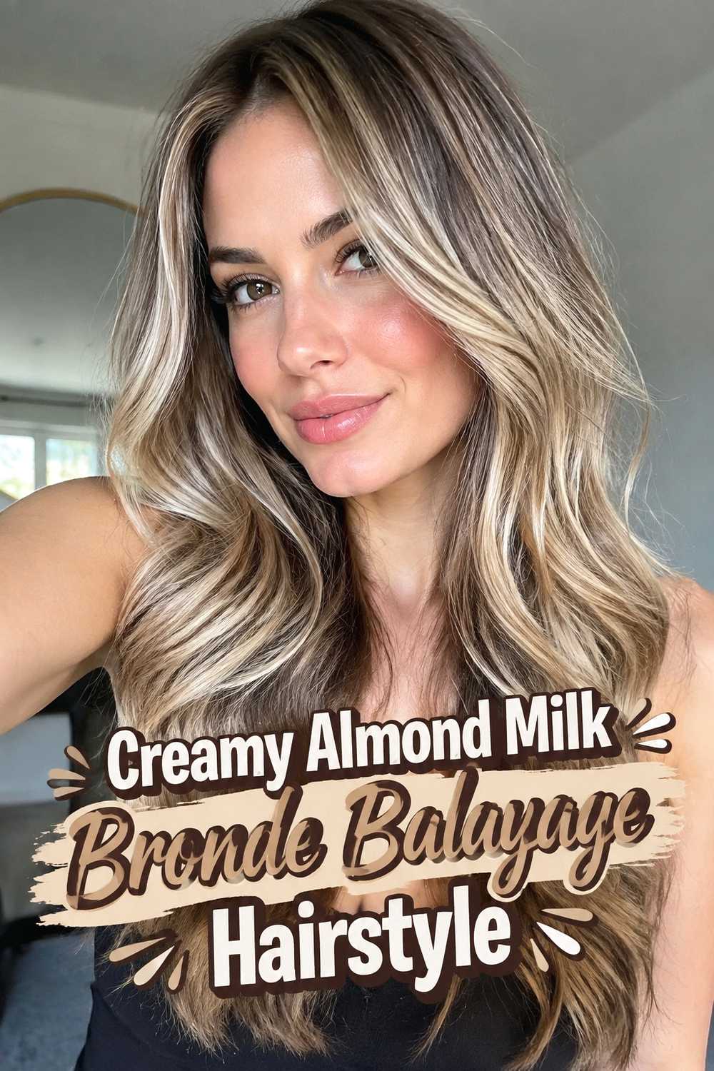 2. Creamy Almond Milk Bronde Balayage Hairstyle
