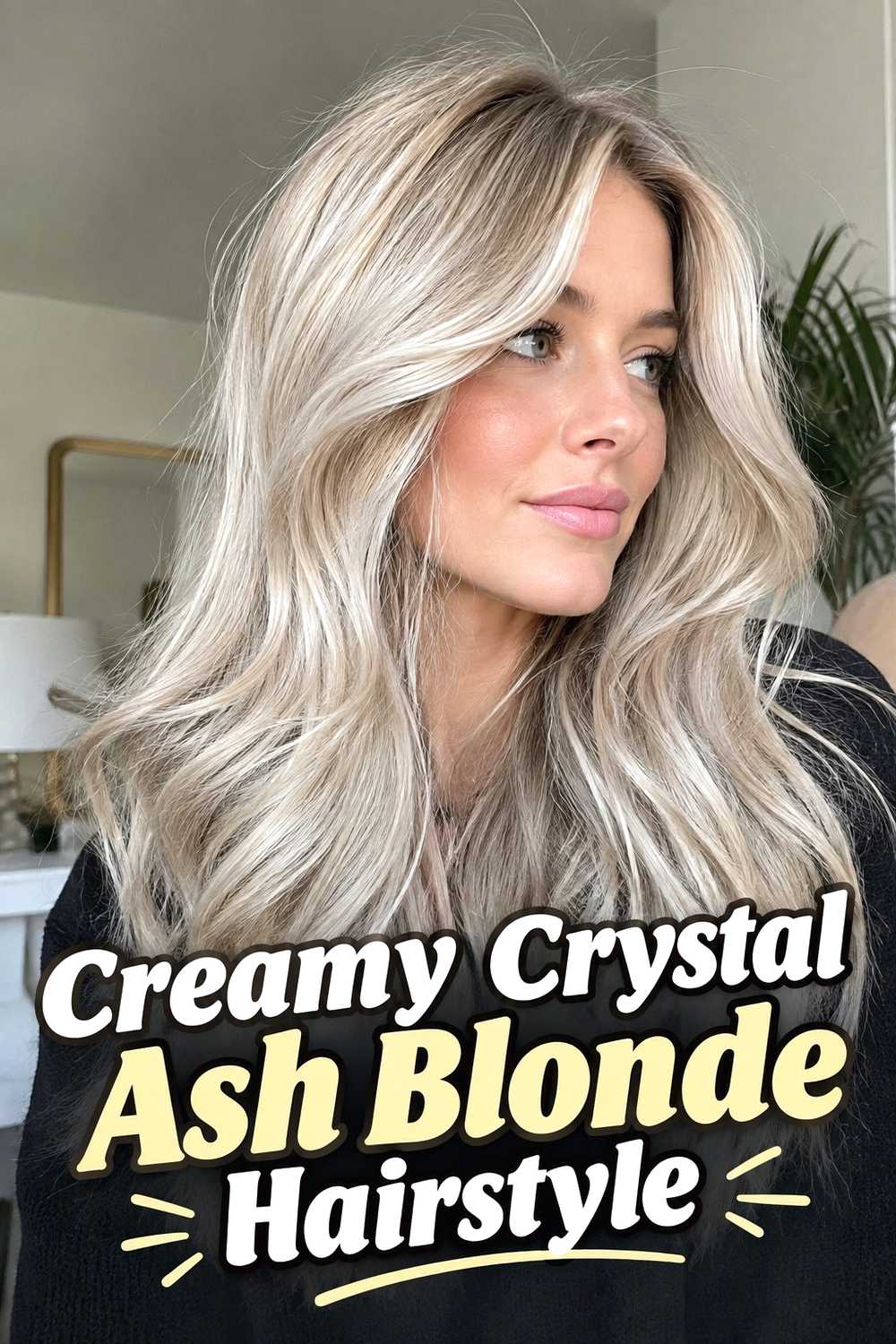 15. Creamy Crystal Ash Blonde Hairstyle