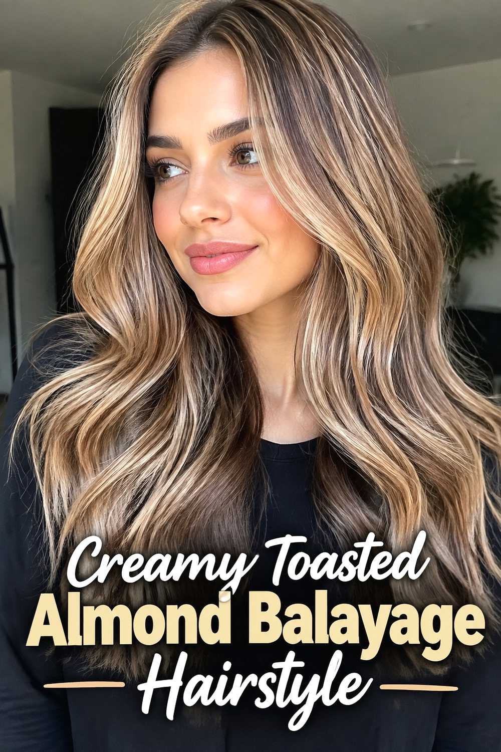 2. Creamy Toasted Almond Balayage Hairstyle