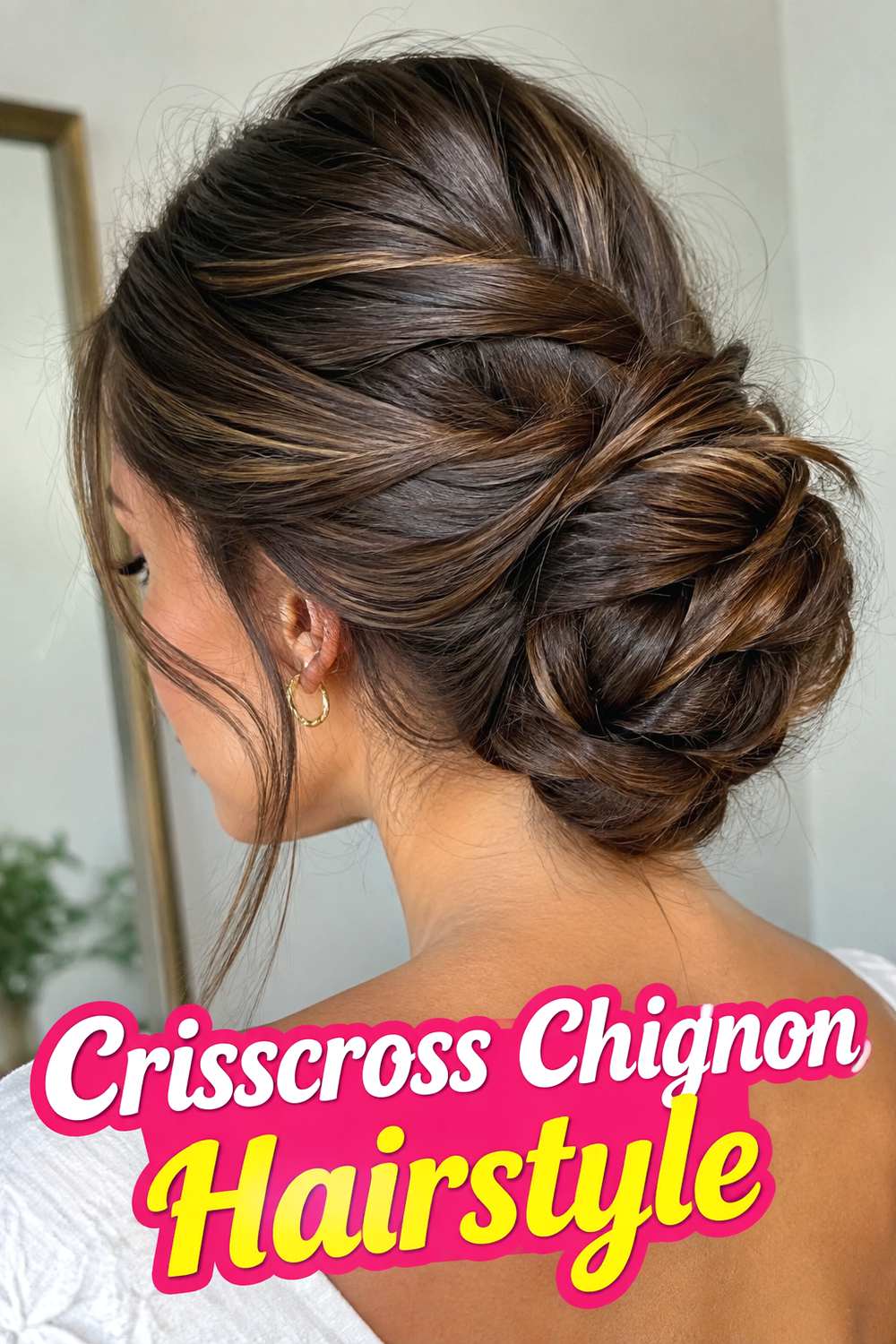 Crisscross Chignon Hairstyle