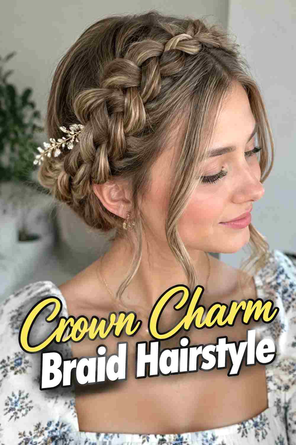7. Crown Charm Braid Hairstyle