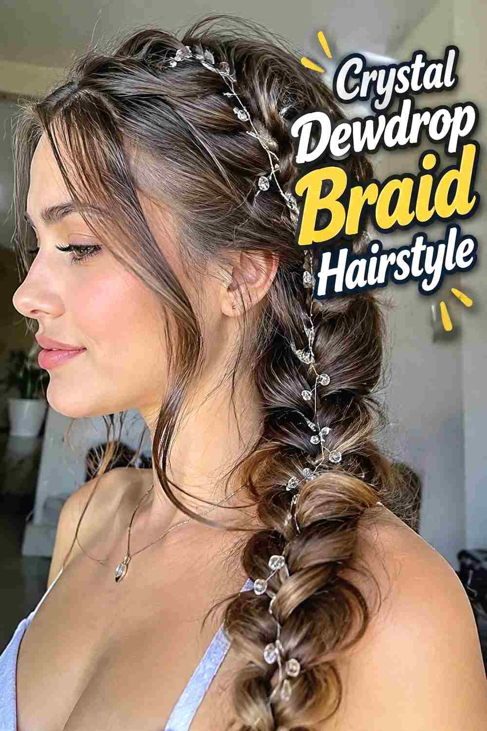 10. Crystal Dewdrop Braid Hairstyle
