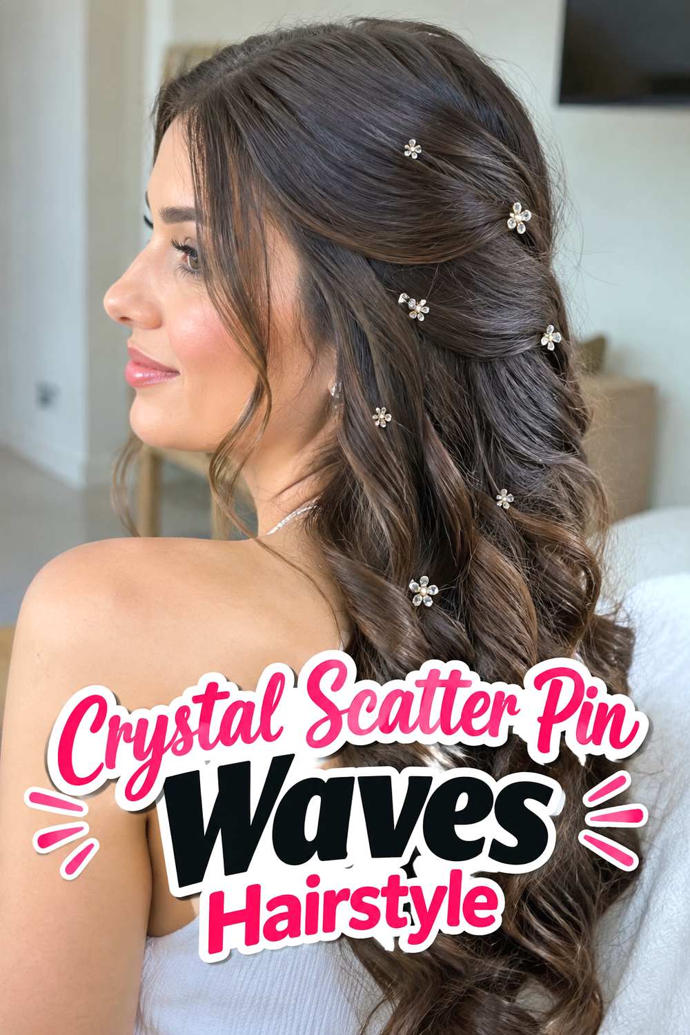 Crystal Scatter Pin Waves Hairstyle