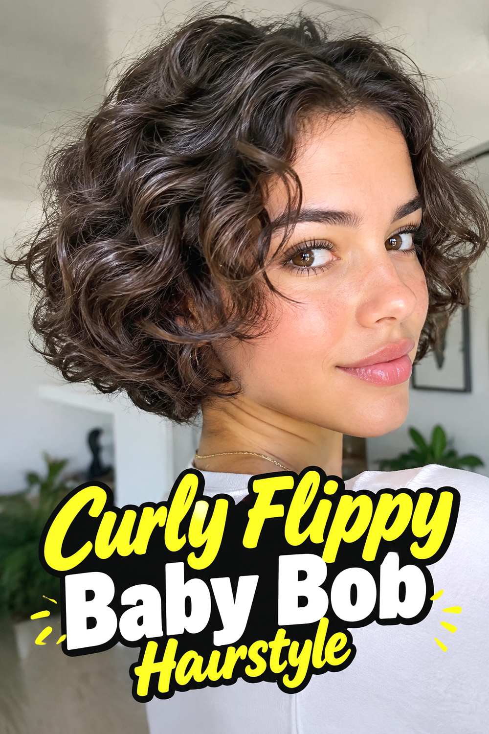 Curly Flippy Baby Bob Hairstyle